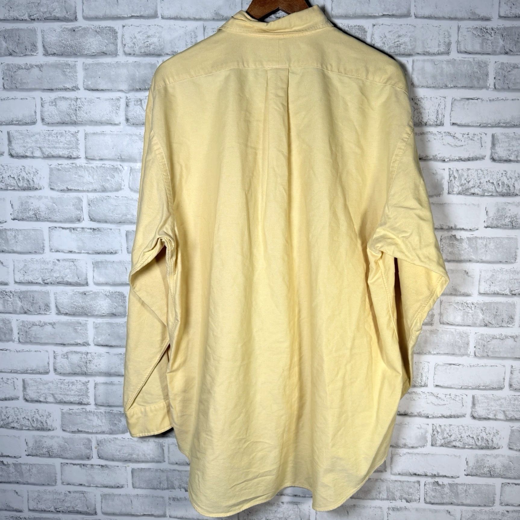 Ralph Lauren VINTAGE Ralph Lauren Men's Cotton Long Sleeve Button-Down Shirt Size Large Yellow Casual Size US L / EU 52-54 / 3 - 5 Thumbnail