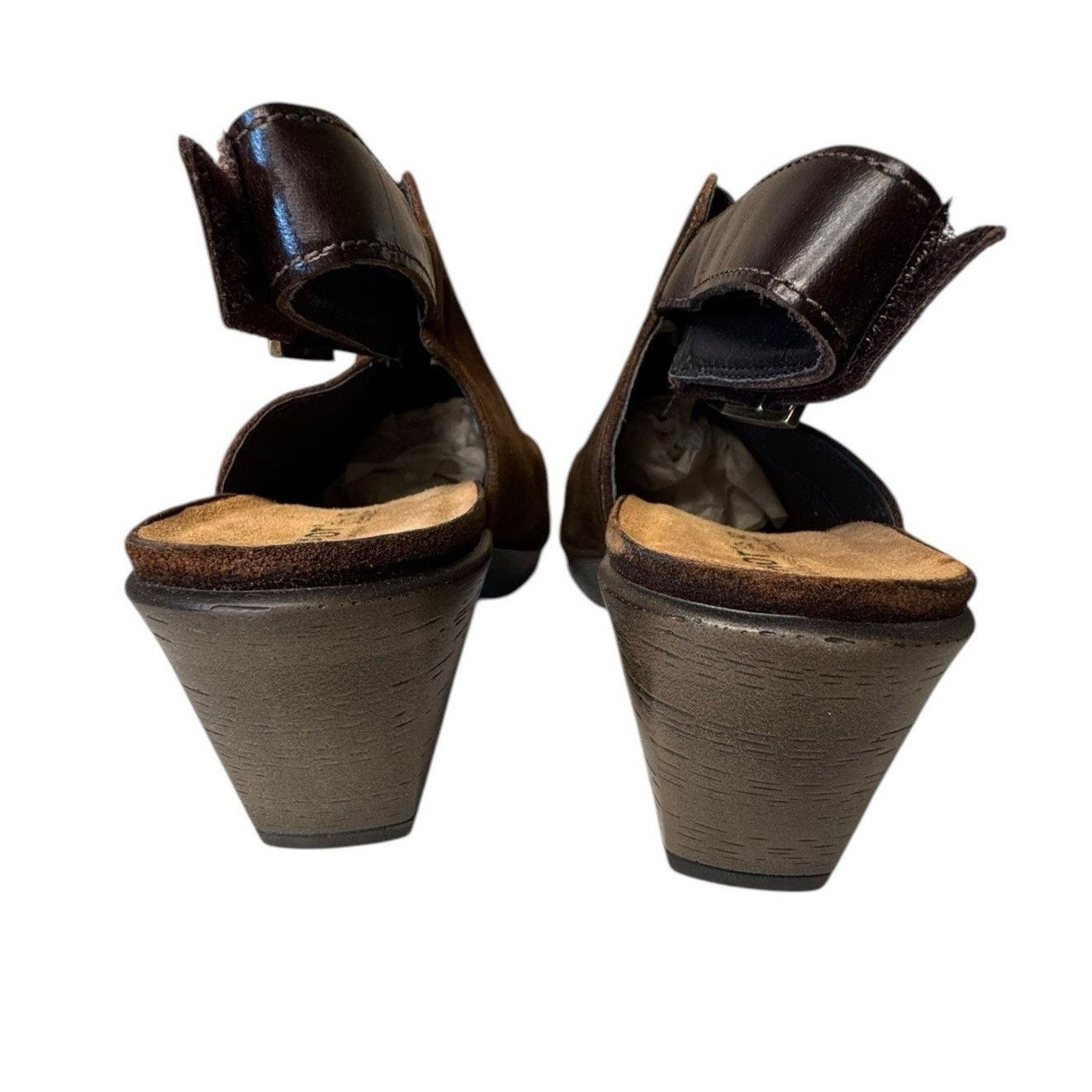 Other Naot NEW Upgrade Brown Suede Slingback Clogs Distressed Size US 11 / IT 41 - 3 Thumbnail