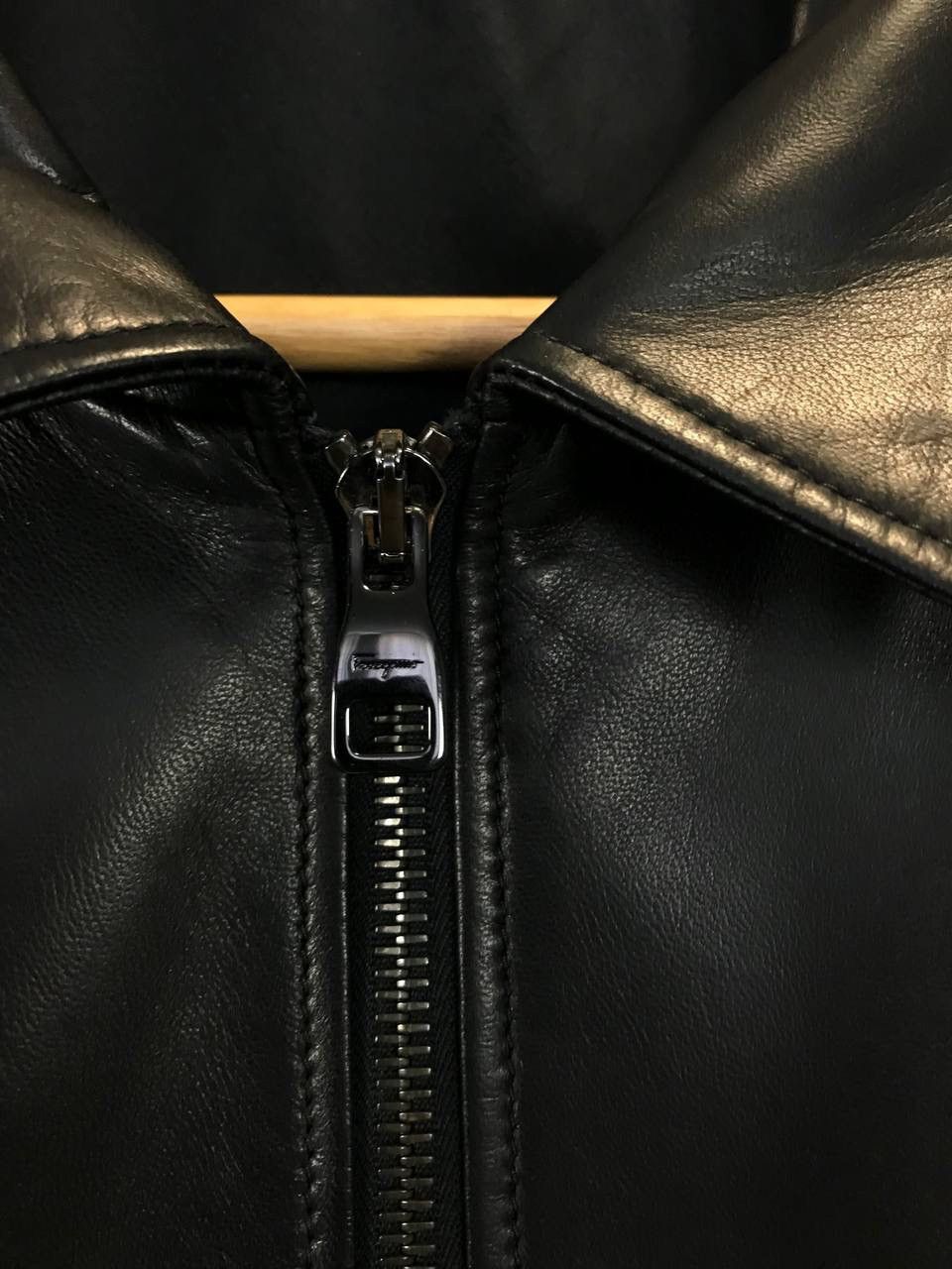 Leather × Salvatore Ferragamo Salvatore Ferragamo luxury leather jacket Size US L / EU 52-54 / 3 - 3 Thumbnail