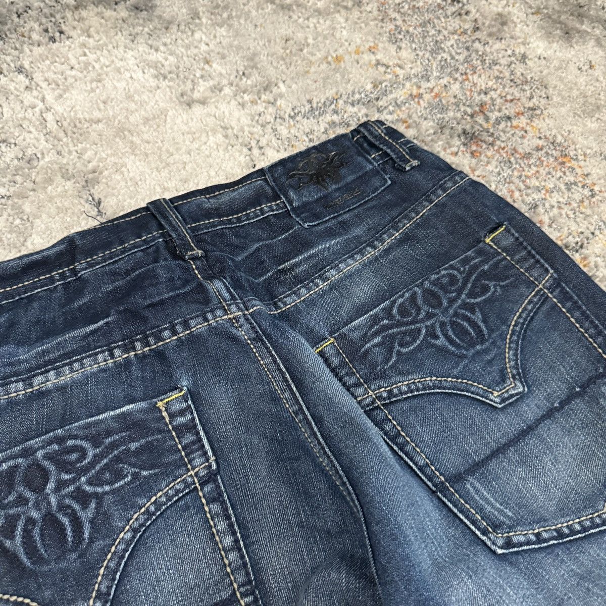 JNCO × Japanese Brand × Vintage Crazy Vintage y2k Royal blue cyber sigilism baggy jeans Size US 34 / EU 50 - 3 Thumbnail