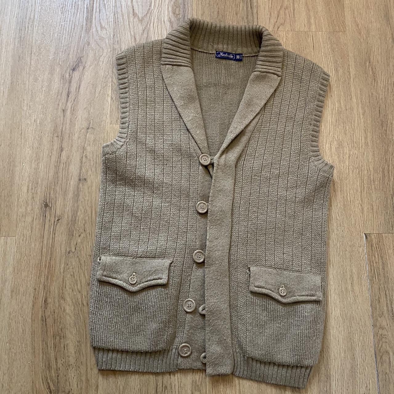 Other Tan and brown knitted gilet knitwear Vest Wool Size US M / EU 48-50 / 2 - 1 Thumbnail