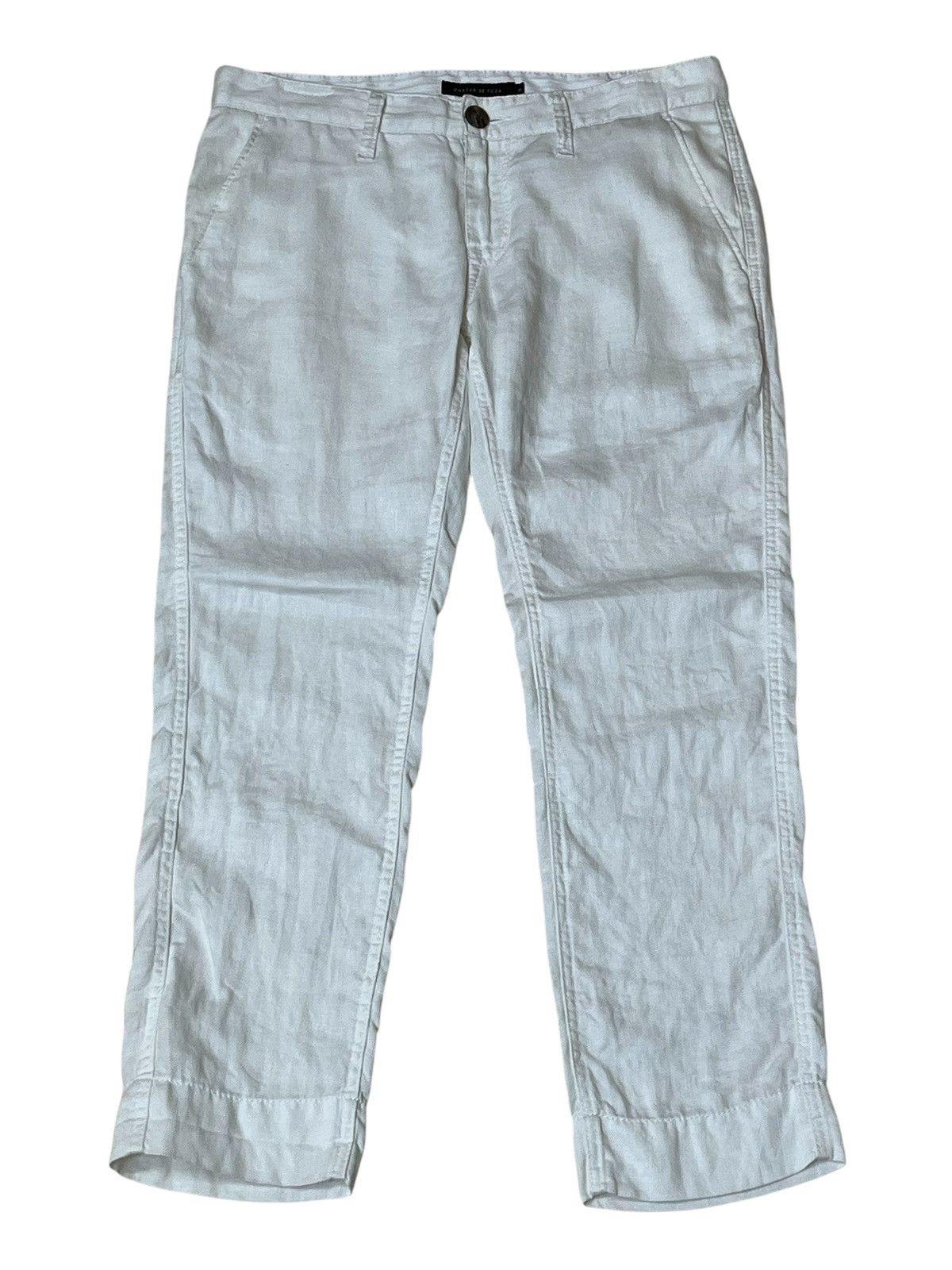 GOSTAR DE FUGA Archival japanese GOSTAR DE FUGA white linen casual pants Size US 31 - 2 Thumbnail