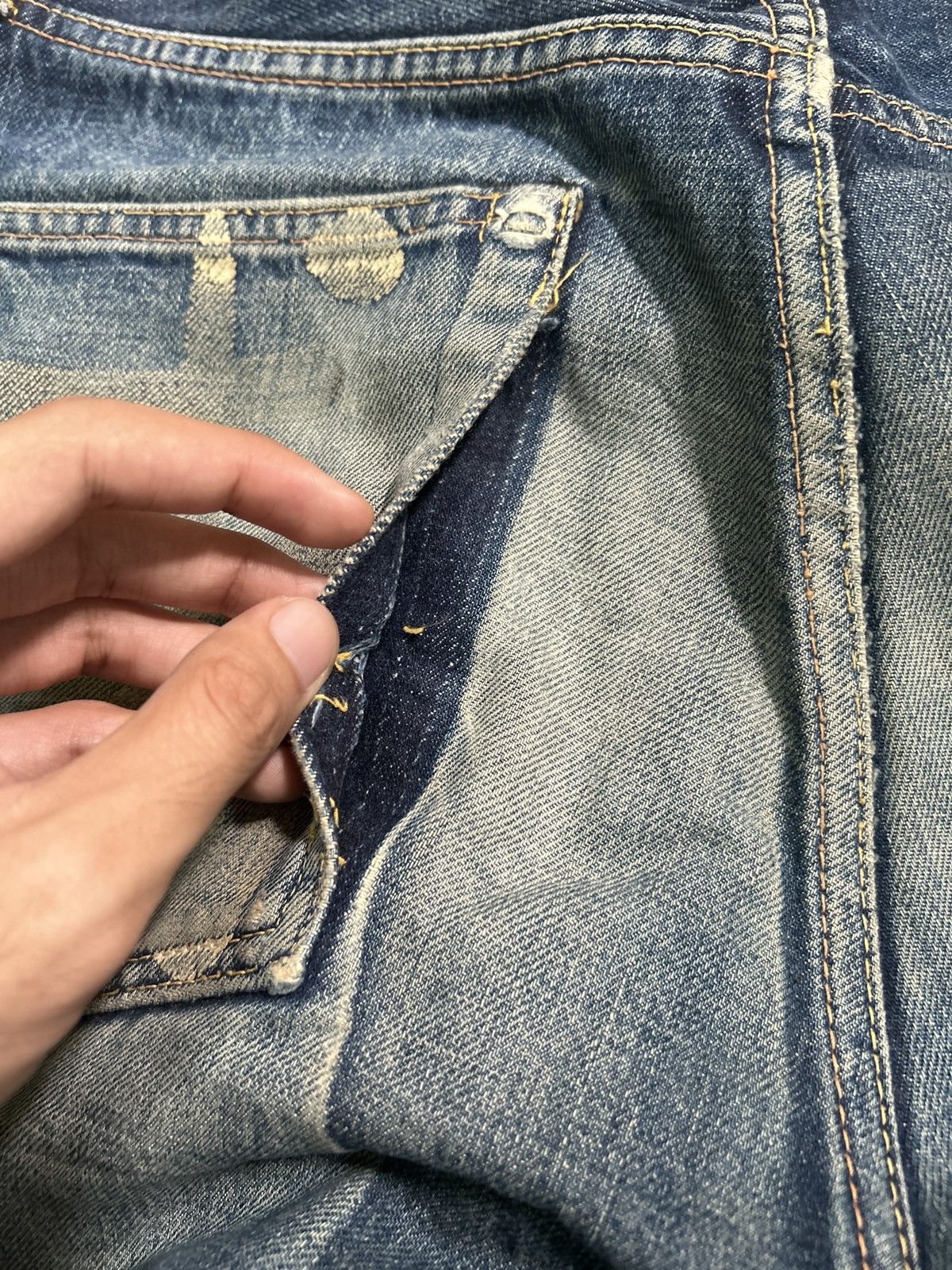Evisu × Japanese Brand Vtg Evisu Selvedge disteressed denim☠️🎌 Size US 30 / EU 46 - 22 Thumbnail