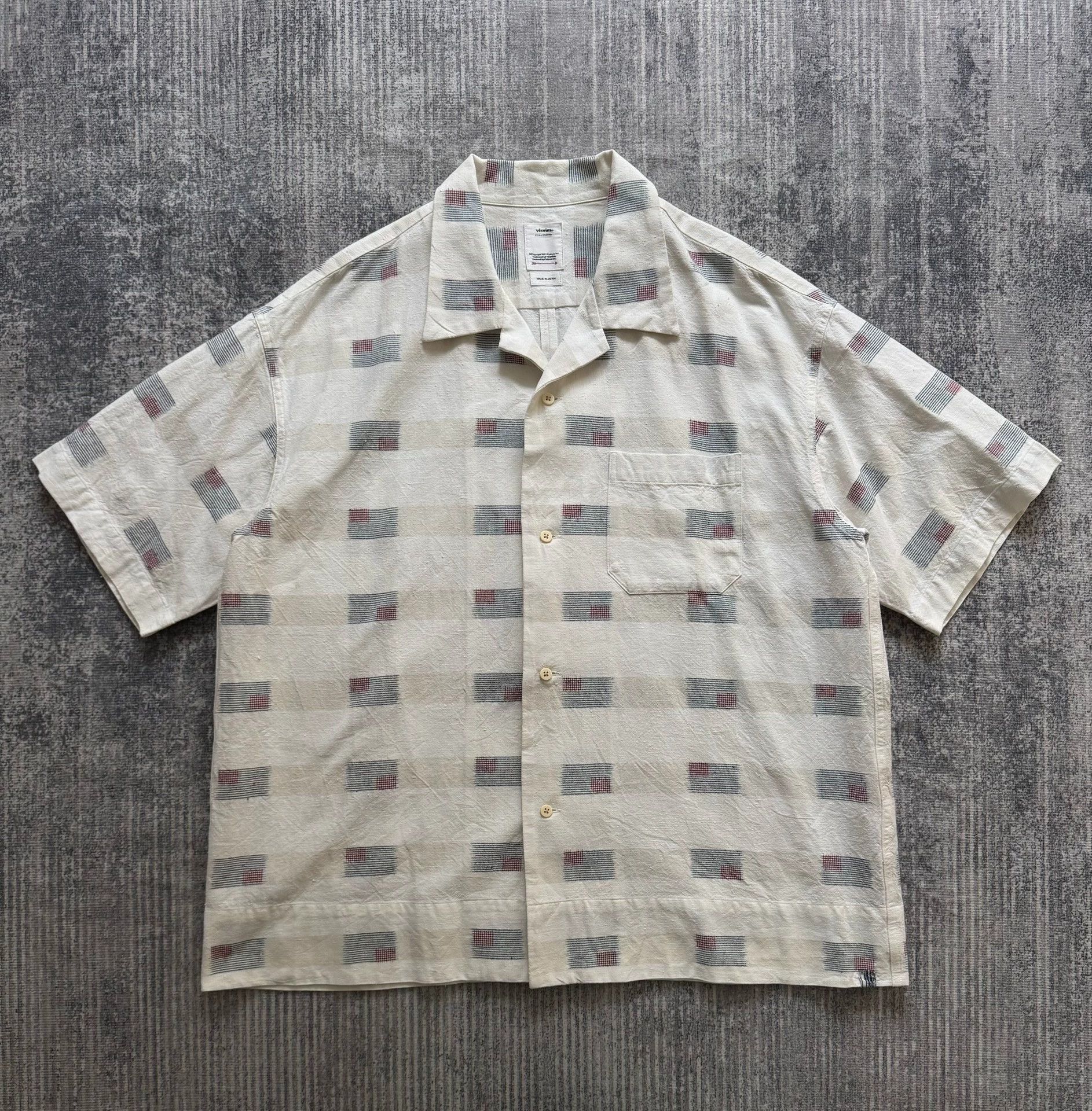 VISVIM 23SS CABAN SHIRT S/S KASURI Flag Hawaiian Shirt 3码