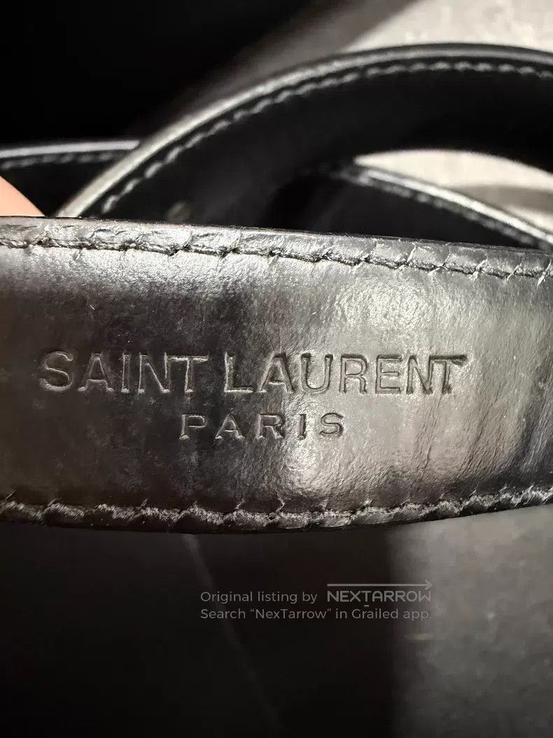Saint Laurent Paris Saint Laurent Paris size 85 Black Three-section Buckle Belt Size ONE SIZE - 2 Thumbnail
