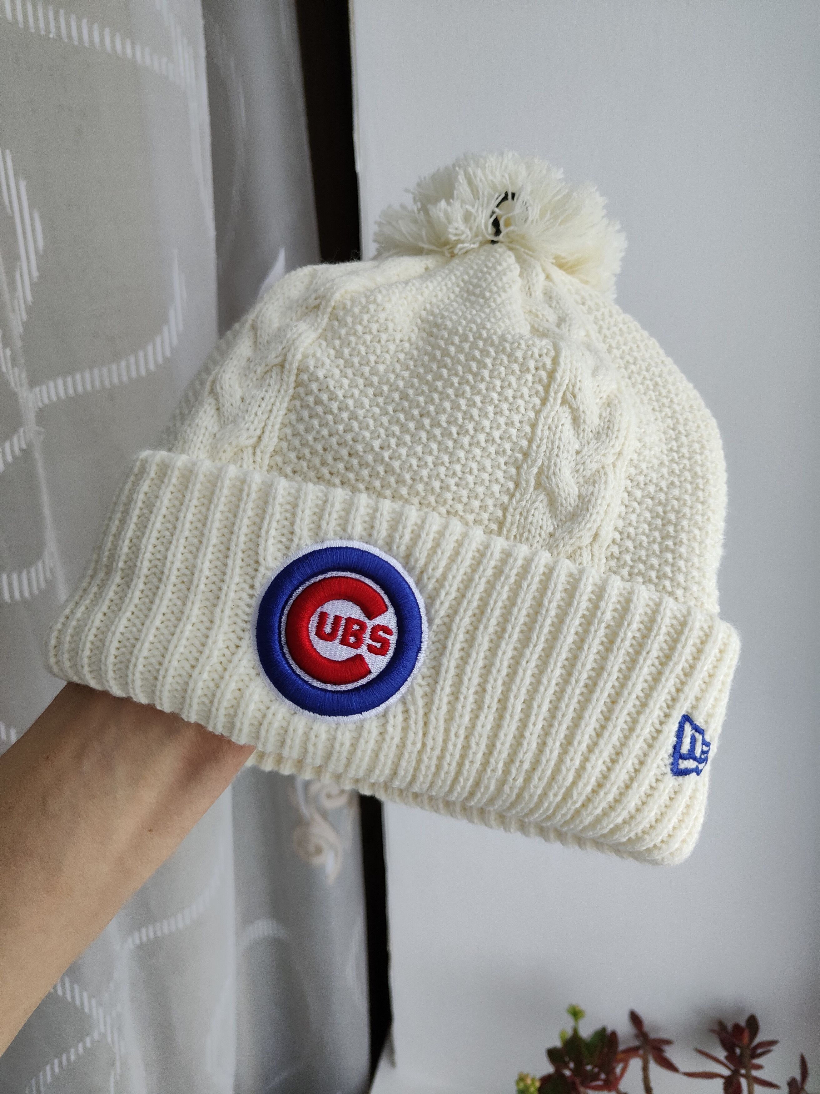 New Era New Era Chicago Cubs MLB Beanie Hat Cable Knit Pom Bubble Size ONE SIZE - 1 Thumbnail