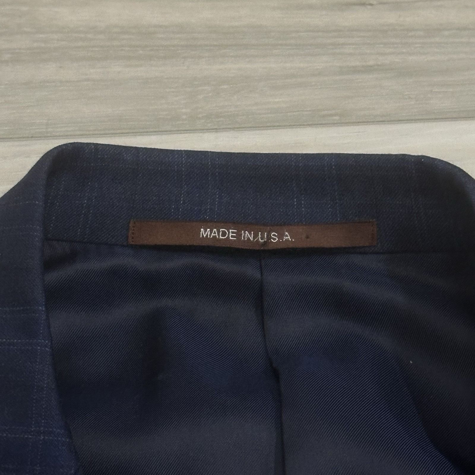 Hickey Freeman NWOT Hickey Freeman Royal Blue Window Pane Plaid Suit 42R Size 42R - 12 Thumbnail