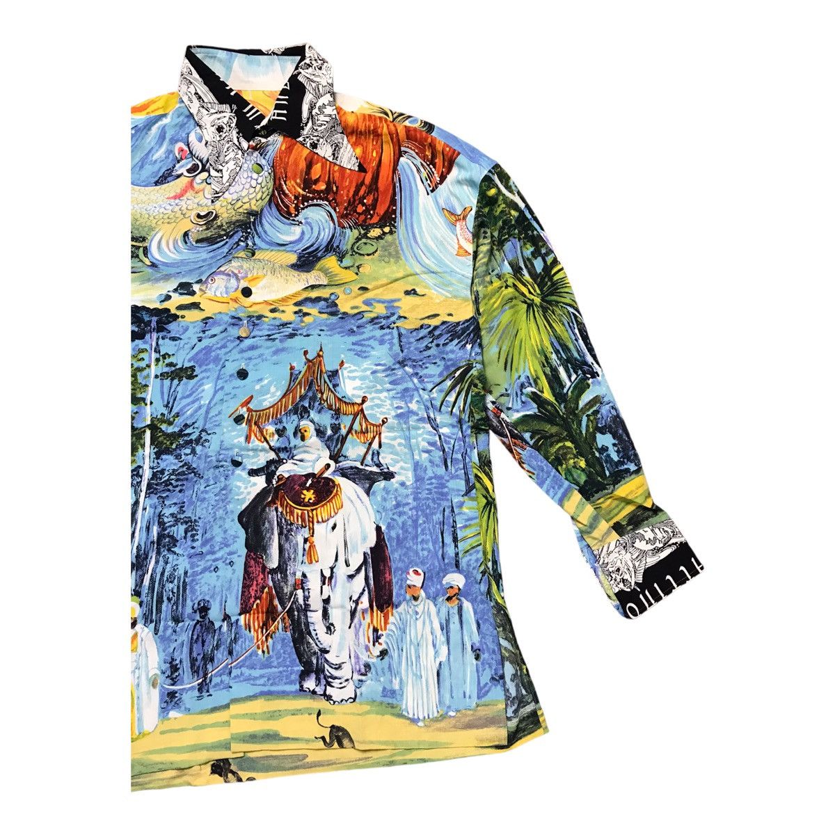Art Comes First × La Martina 90s Luna Martino Full Print Fish And Man Button Shirt Size US M / EU 48-50 / 2 - 3 Thumbnail
