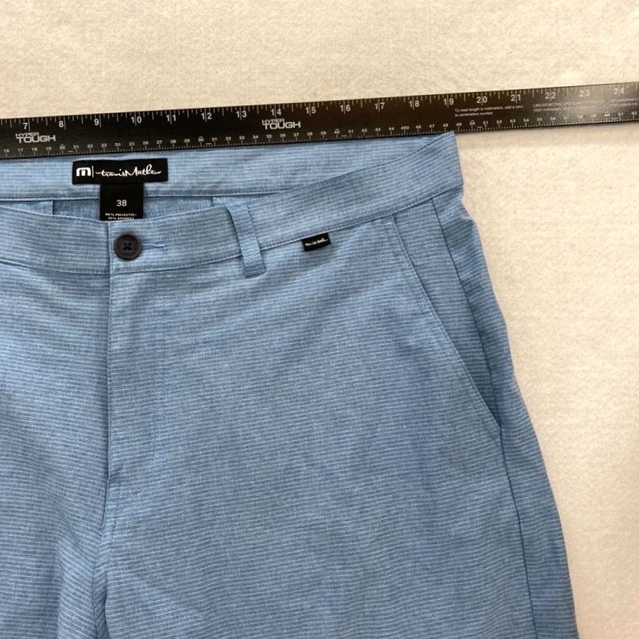 TravisMathew Travis Mathew Golf Shorts 38 Blue Striped Stretch Chino Short Mid Rise Men Size US 38 / EU 54 - 5 Thumbnail