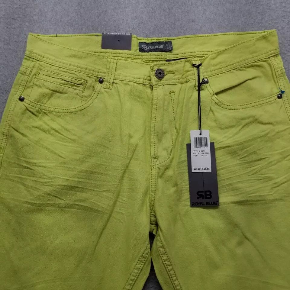 Other Royal Blue Shorts Mens 38 Chino Pockets Casual Cotton Size US 38 / EU 54 - 6 Thumbnail