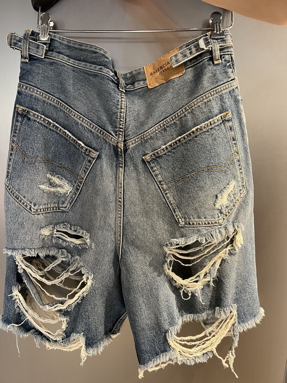 Balenciaga Skater Indigo Blue Denim Shorts Size US 30 / EU 46 - 2 Thumbnail