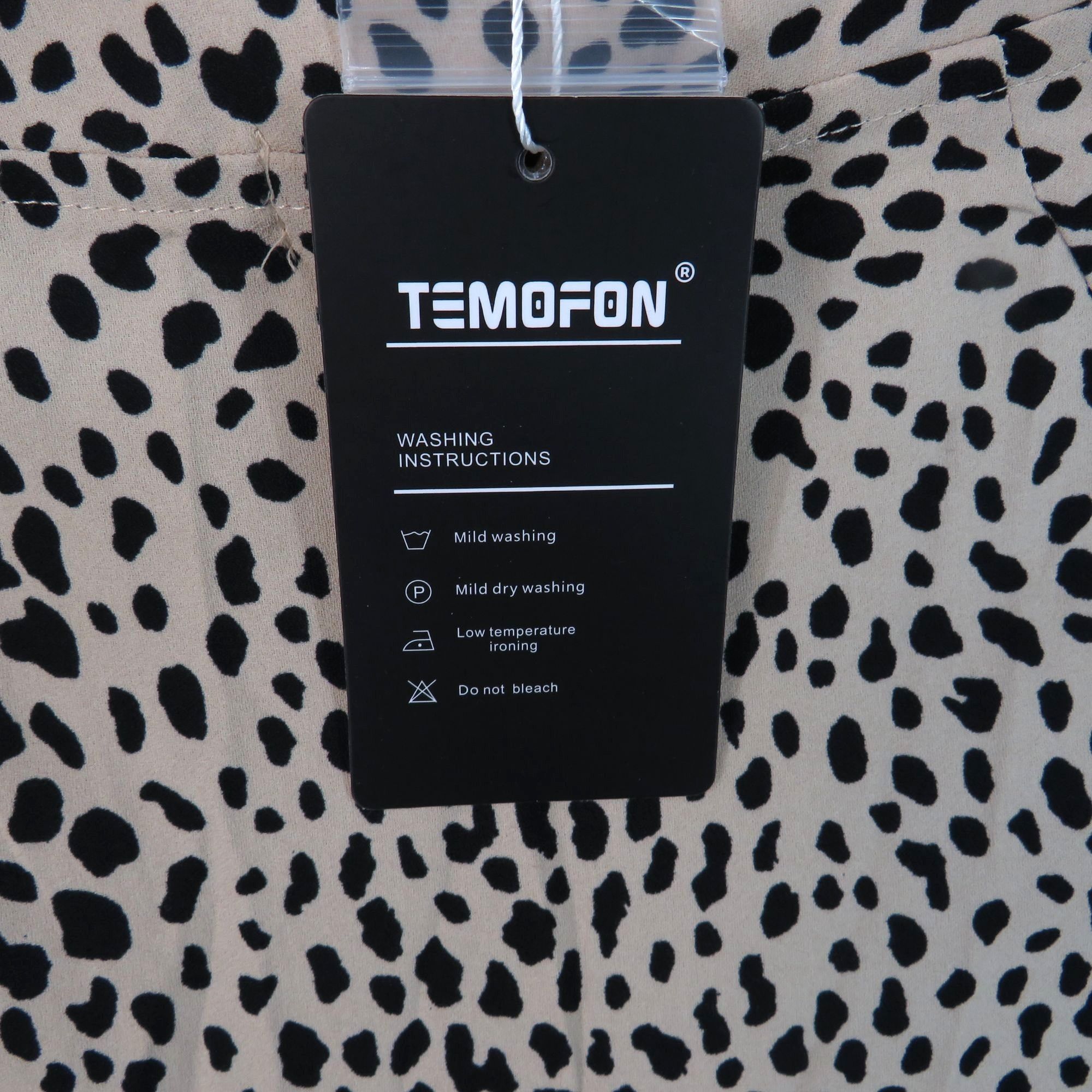 Other Women's Leopard Print Long Sleeve Tunic Dress Buttons Small Size S / US 4 / IT 40 - 4 Thumbnail