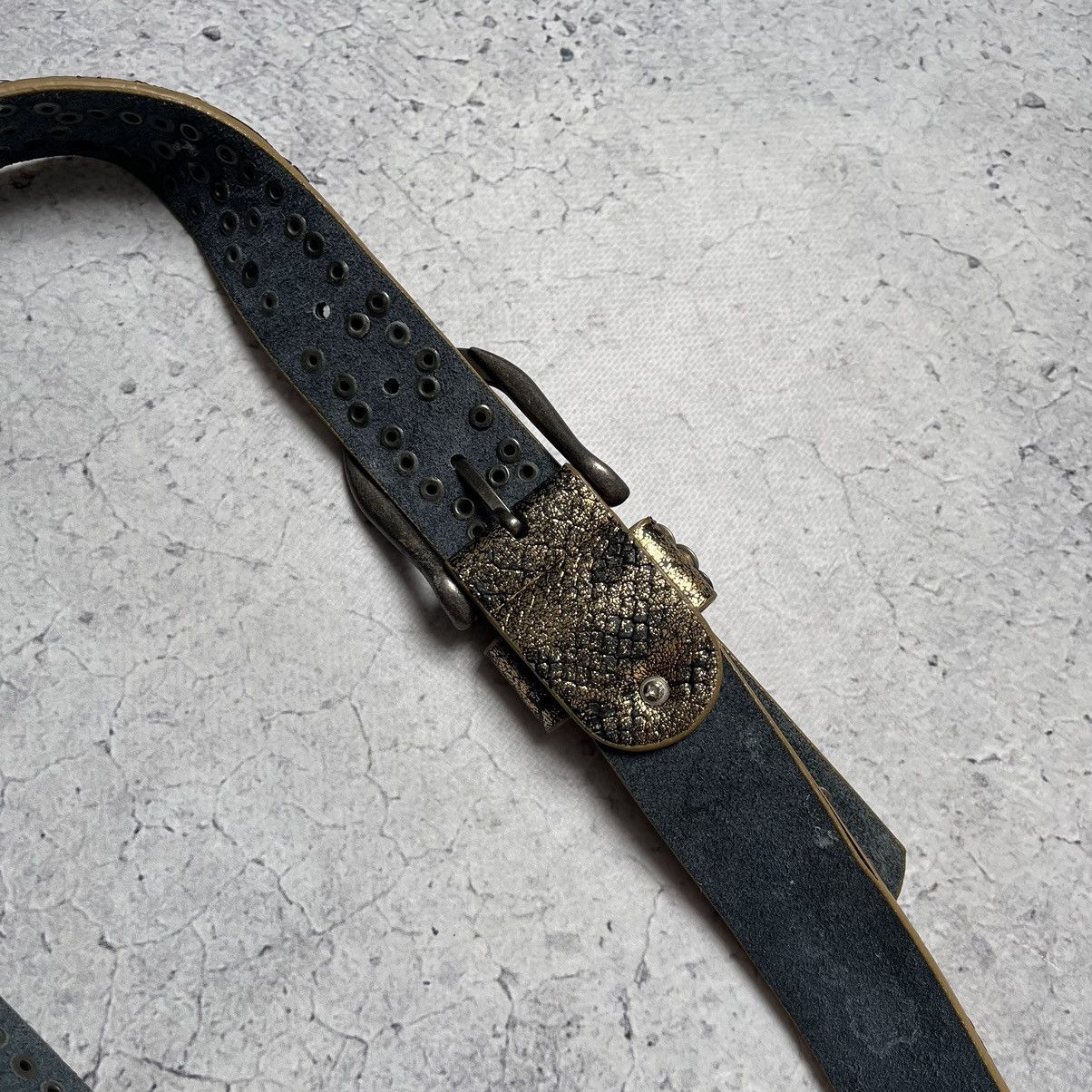 Vintage Vintage Leather Belt Crystals Avant Garde Size ONE SIZE - 6 Thumbnail
