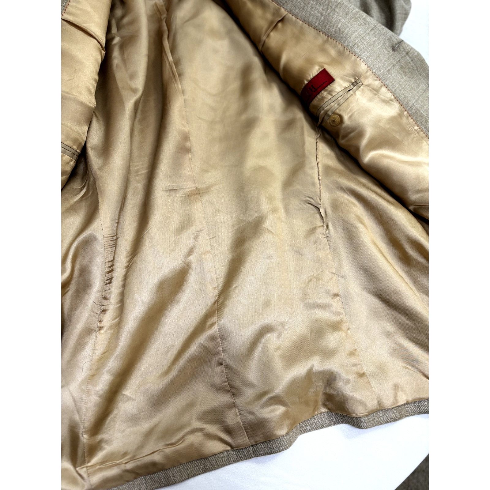 Carolina Herrera Carolina Herrera Sport Coat Blazer Jacket Tan Windowpane Sof Size 46R - 13 Thumbnail