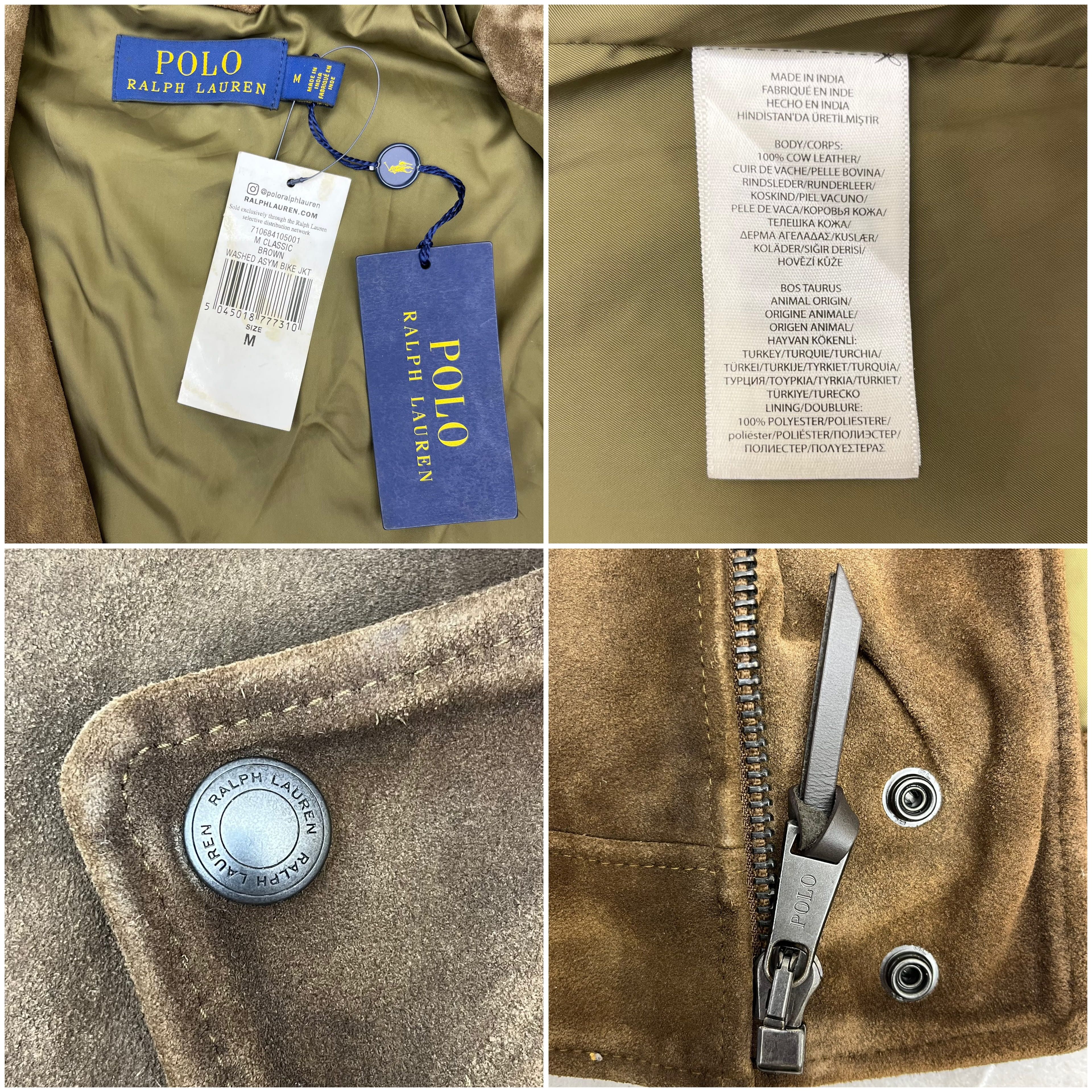 Polo Ralph Lauren Polo Ralph Lauren Suede Iconic Biker Leather Moto Jacket Size US M / EU 48-50 / 2 - 7 Thumbnail