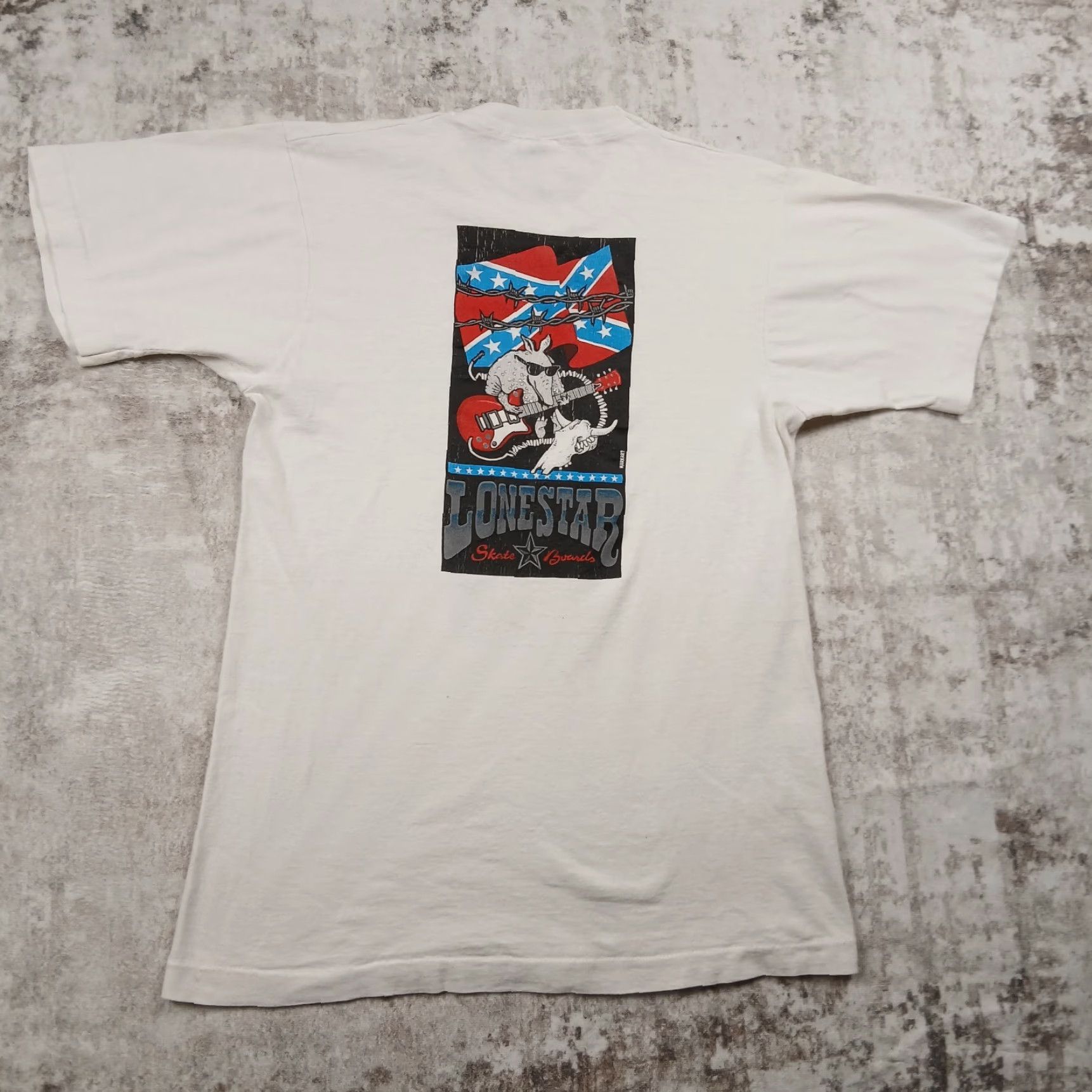 Fruit Of The Loom VINTAGE 90s Skateboard Single Stitch T Shirt Mens Medium White Lonestar Skate Shop Size US M / EU 48-50 / 2 - 2 Thumbnail