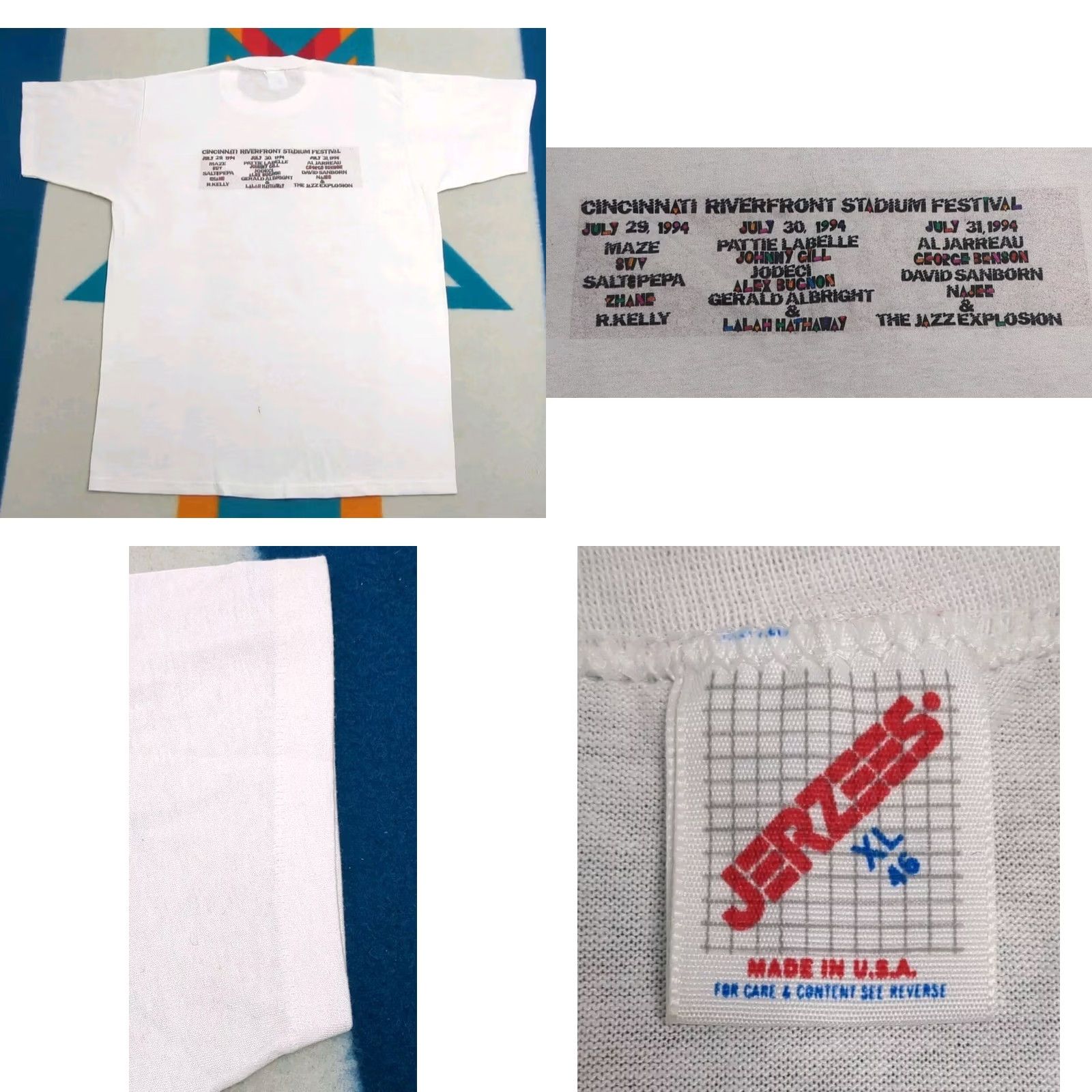 Jerzees VINTAGE Salt & Pepa R. Kelly 1994 USA Cincinnati Single Stitch XL Tee Shirt JERZEES Rap Mens Size US XL / EU 56 / 4 - 8 Thumbnail