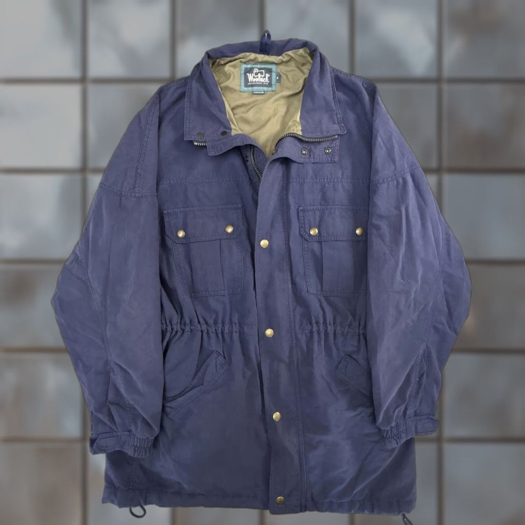 Vintage VINTAGE Woolrich Jacket Mens Medium Navy Blue Field Coat Parka Outdoors 90s Size M / US 6-8 / IT 42-44 - 1 Thumbnail