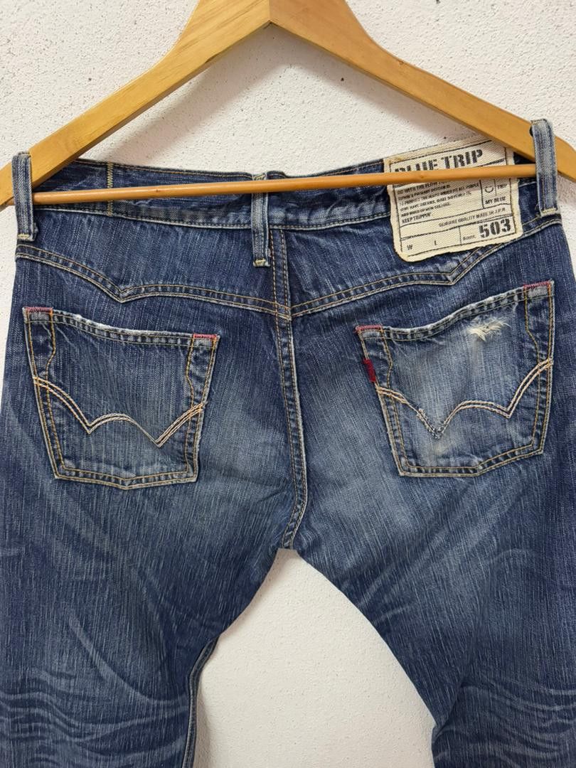 Edwin × Japanese Brand × Vintage 🔥Edwin blue trip rare jeans Size US 32 / EU 48 - 9 Thumbnail