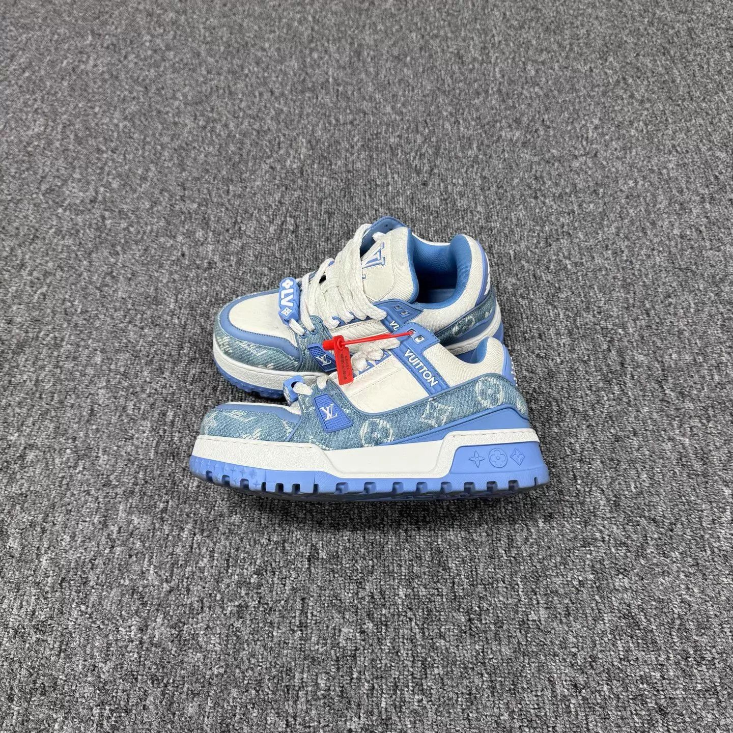 Louis Vuitton Louis Vuitton Pangding Denim Monogram Trainer 38 99 new Size US 7.5 / IT 37.5 - 1 Thumbnail