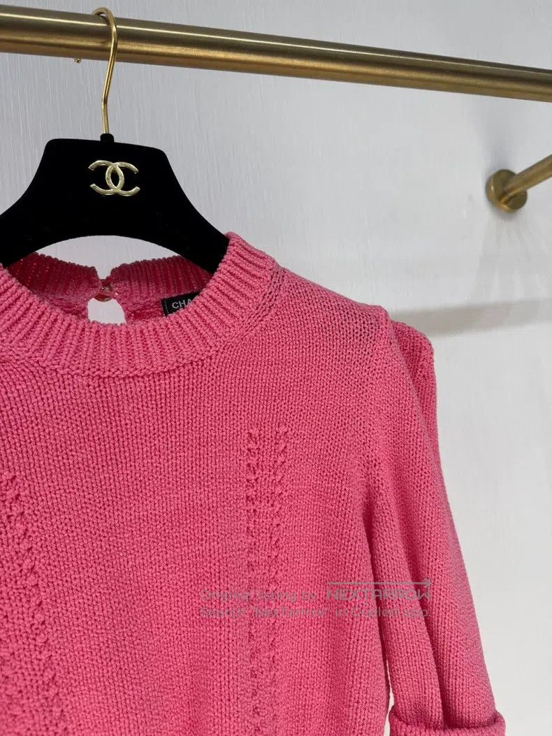 Chanel Chanel 22S Pink Puff Sleeve Knit sweater Size XS / US 0-2 / IT 36-38 - 2 Thumbnail