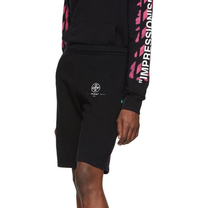 Off-White Off-White - Black Diag Stencil Shorts Size US 28 / EU 44 - 18 Thumbnail
