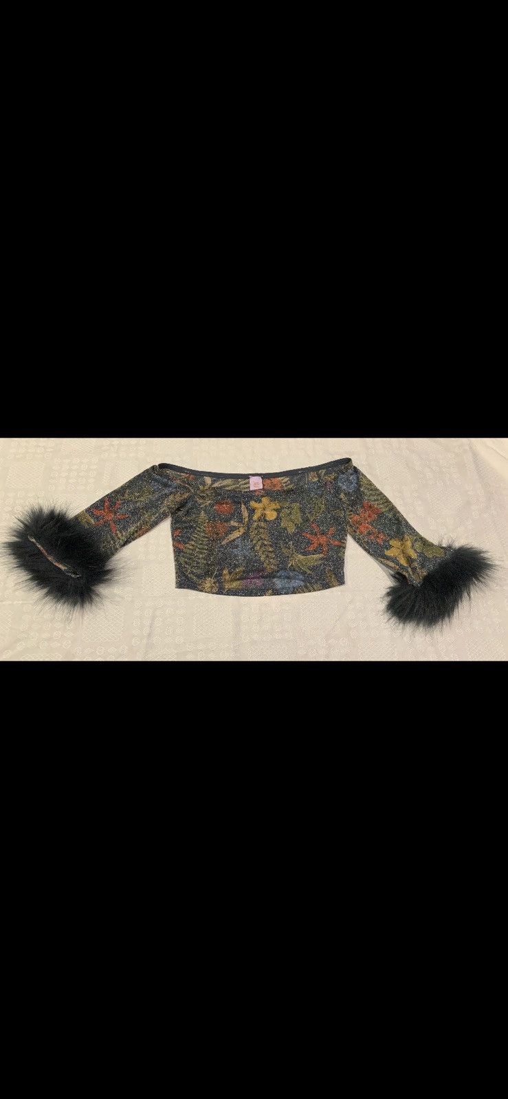 image of Savage X Fenty Limited Edition Crop Top Collaboration in Blue, Women's (Size Small)