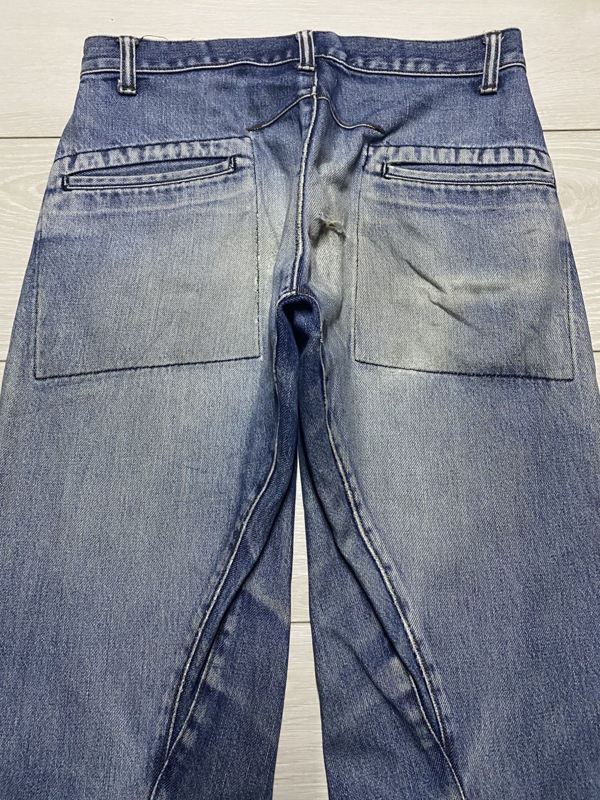Comme des Garcons Comme Ca du Mode Men Grunge Twist Leg Baggy Jeans Size US 29 - 4 Thumbnail