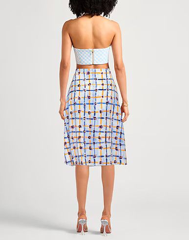 Marni oc11z0525 Midi Skirt in Light Blue Size 26" / US 2 / IT 38 - 3 Thumbnail