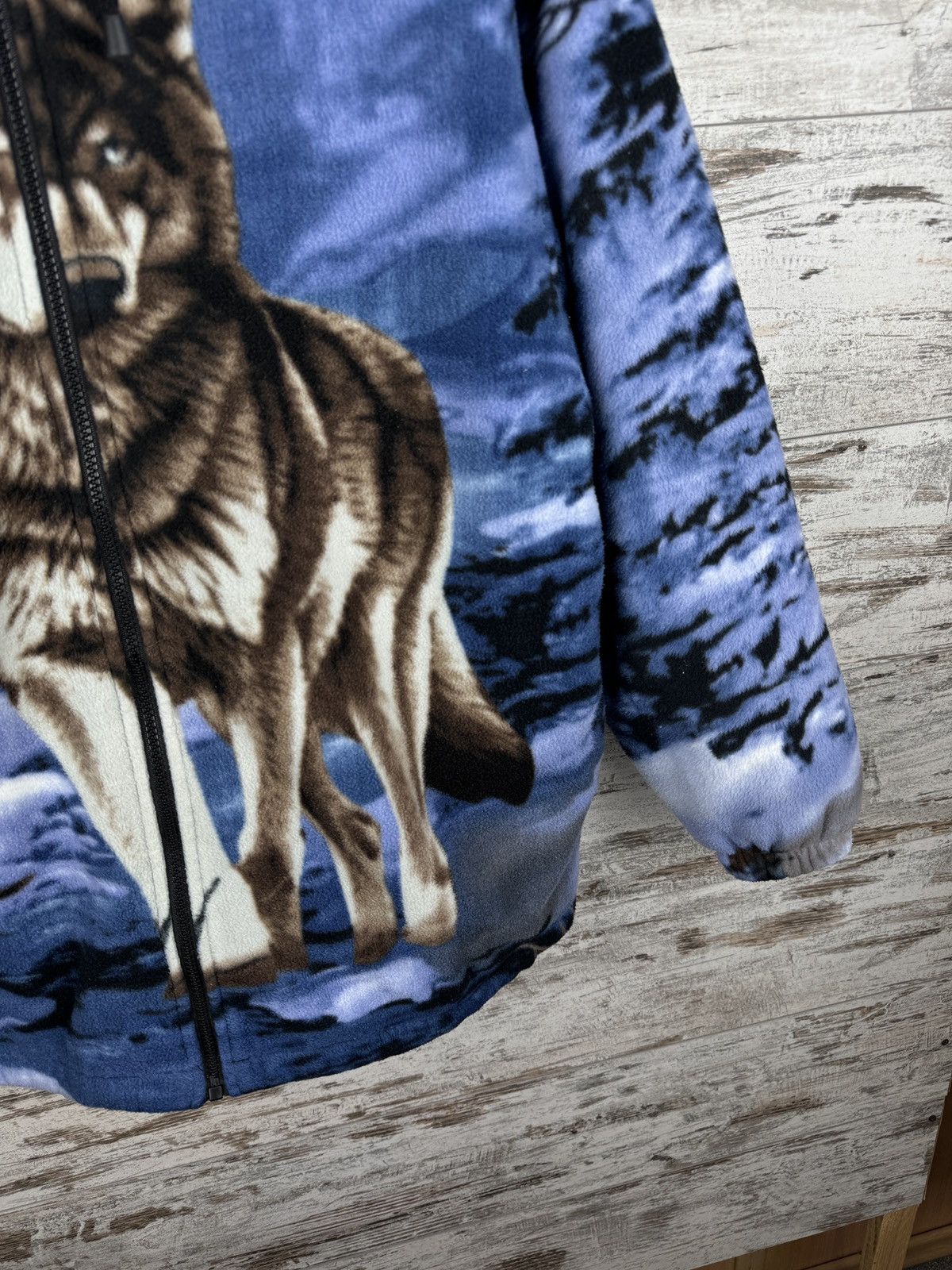 Vintage Vintage fleece Wolf Sherpa full print art animal gorpcore Size US L / EU 52-54 / 3 - 5 Thumbnail