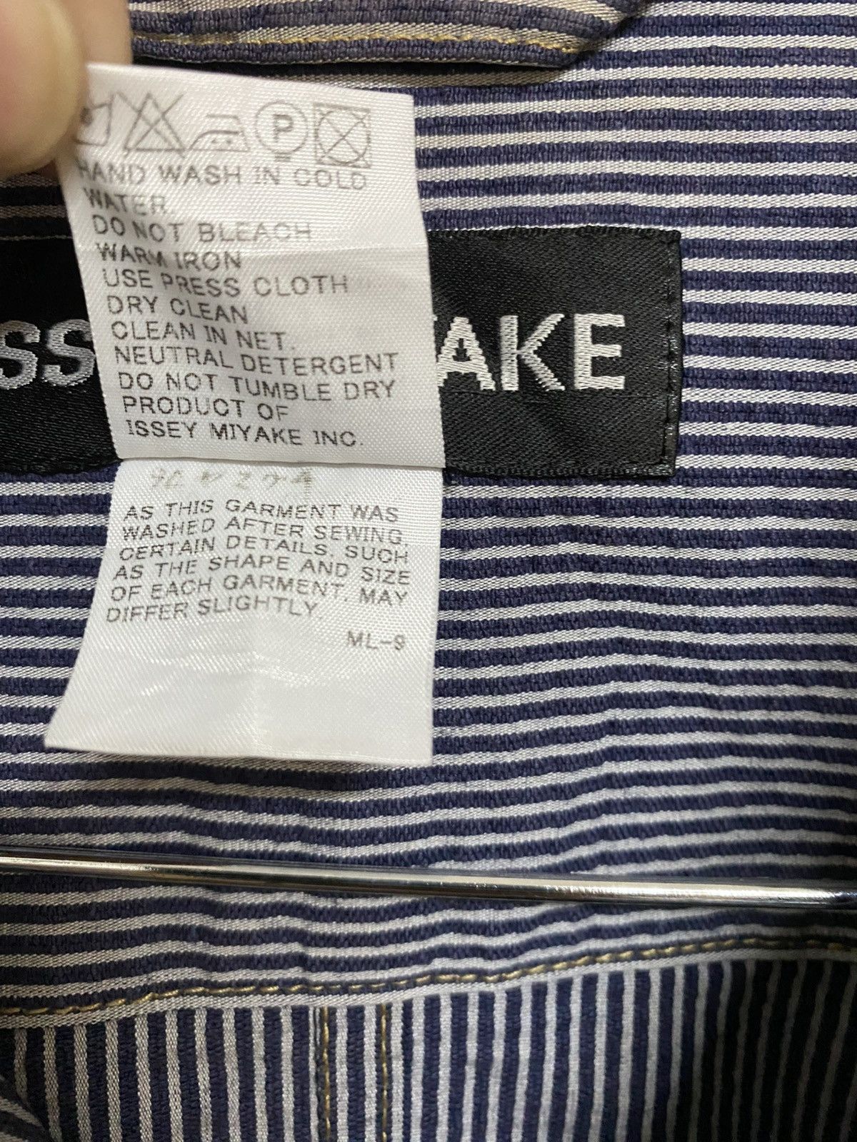 Issey Miyake Rare🔥 Issey Miyake Striped Cotton Jacket Size US L / EU 52-54 / 3 - 11 Thumbnail