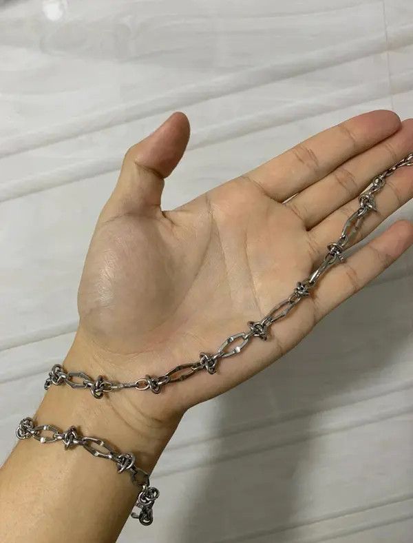 Jewelry Silver Chain Link Men's Necklace, Modern Men's Jewelry Size ONE SIZE - 6 Thumbnail