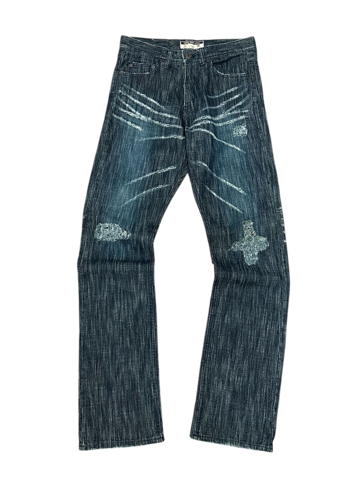 Michel Klein 1990 MK Homme (Michel Klein) Claw Mark Denim Size US 30 / EU 46 - 2 Thumbnail