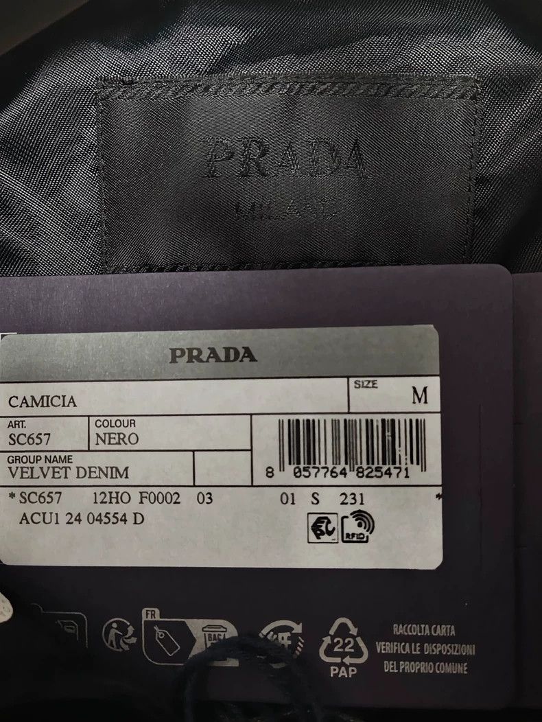 Prada PRADA23ss Velvet Suede Metal Triangle Long Sleeve 2503-Next Size US M / EU 48-50 / 2 - 4 Thumbnail