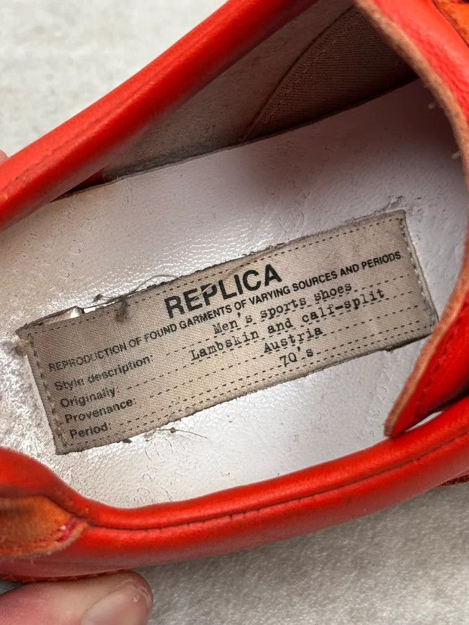Maison Margiela Maison Margiela Replica Gats Triple Red Leather Sneakers Size US 7 / IT 37 - 7 Thumbnail