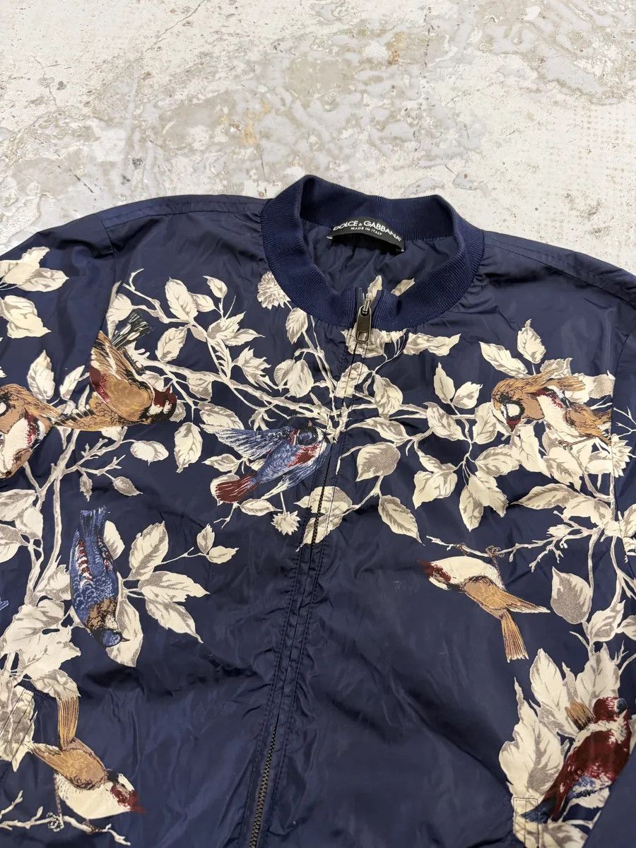 Dolce & Gabbana SS2016 Dolce & Gabbana Navy Floral Light Nylon Windbreaker Jacket Size US S / EU 44-46 / 1 - 6 Thumbnail