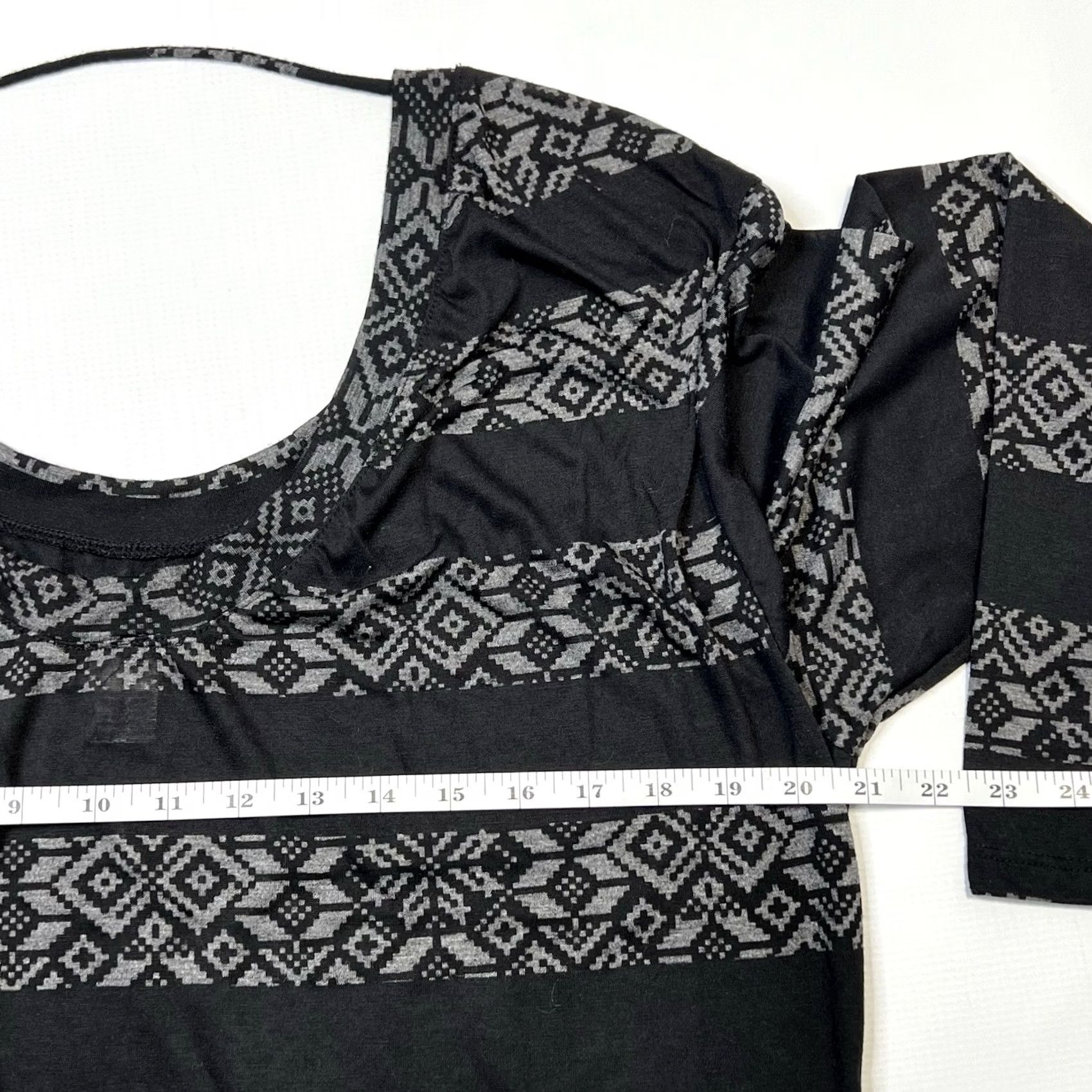 Vintage VINTAGE wet seal Blouse Shirt Womens L Black Round Neck Long Sleeve Geometric Whimsigoth Y2K Size L / US 10 / IT 46 - 7 Thumbnail
