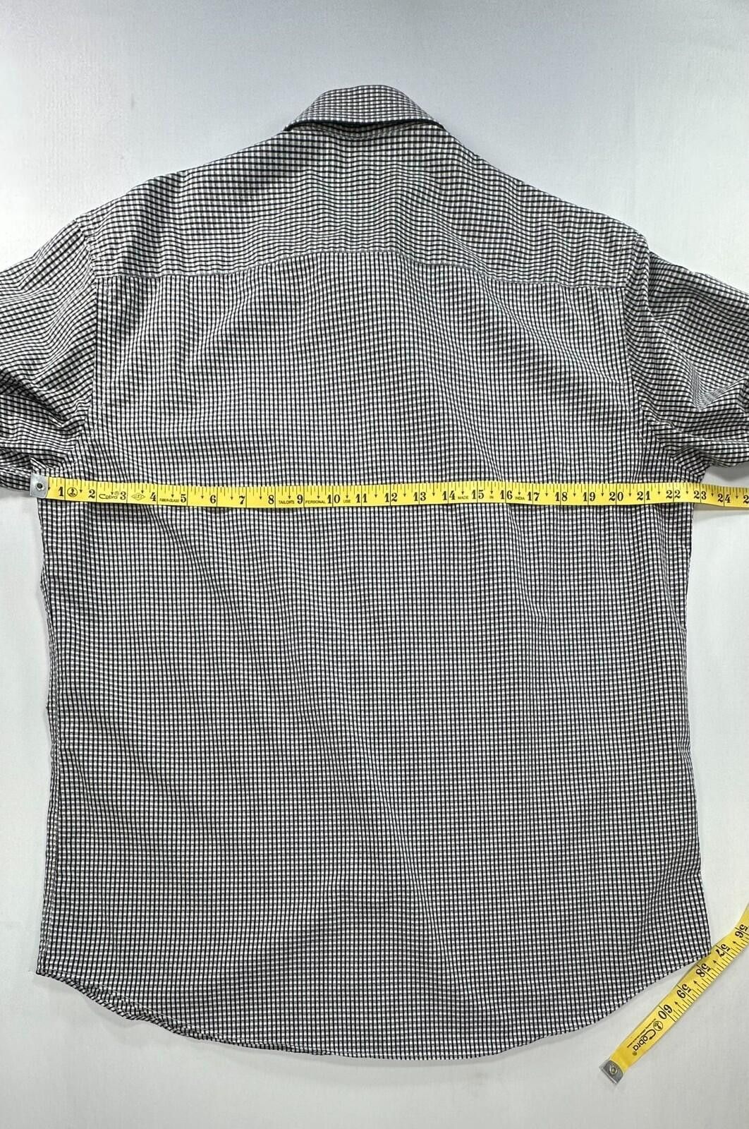 The Quiet Life Quieti Checked Geometric Cotton Button Up Black Mens L Size US L / EU 52-54 / 3 - 4 Thumbnail