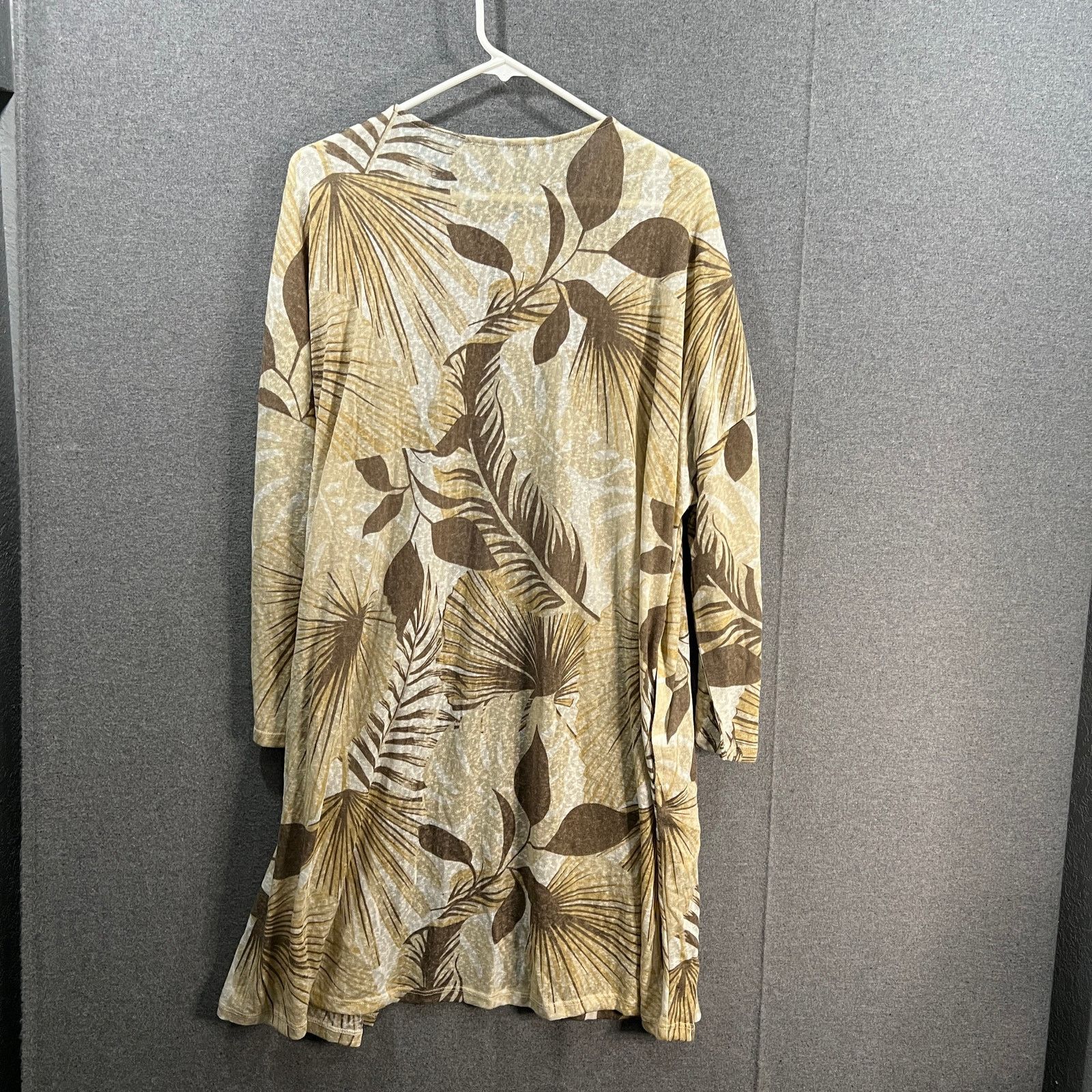 Other Girl With Curves Knit Palm Cardigan Neutral Palm, Large Size L / US 10 / IT 46 - 2 Thumbnail