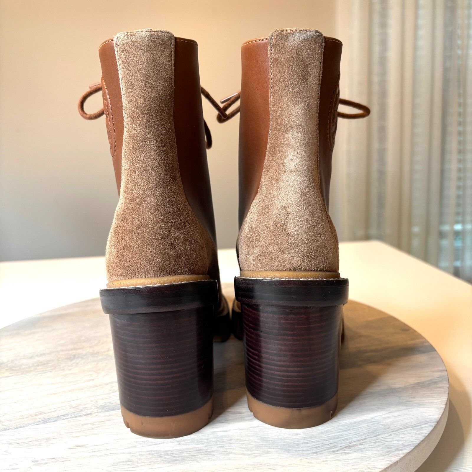 Tory Burch Tory Burch Miller Suede Lug Sole Boots Combat US Size 7.5 Size US 7.5 / IT 37.5 - 8 Thumbnail