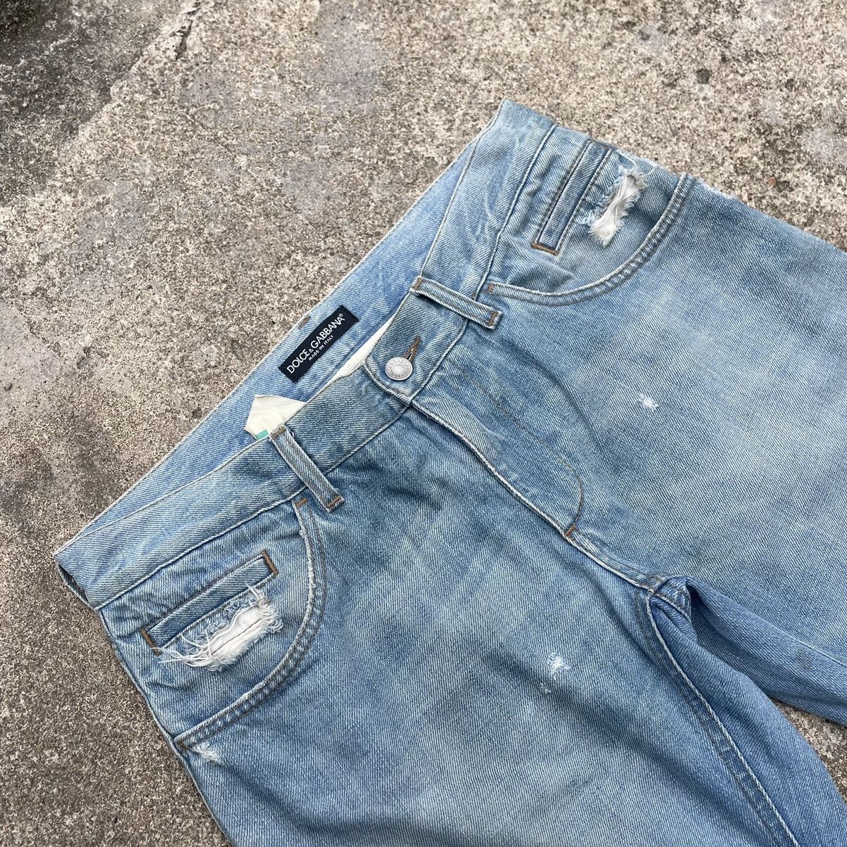 Dolce & Gabbana 🔥Trash🔥🇮🇹Dolce & Gabbana Stone Washed Rips Distress Jeans Size US 33 - 9 Thumbnail