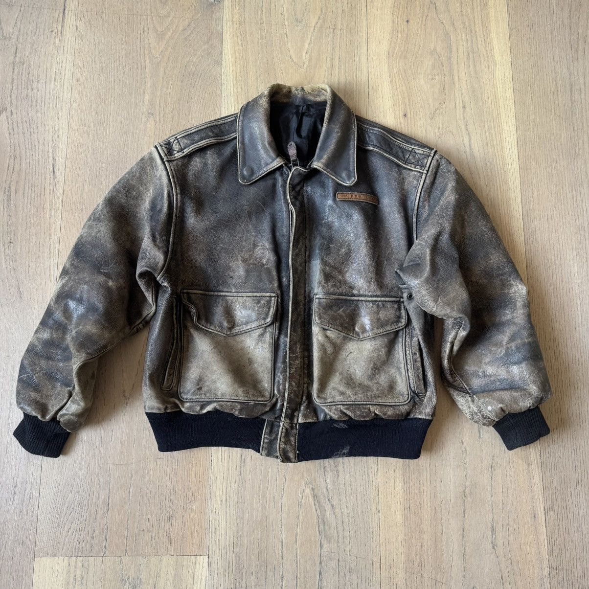 Avirex Avirex - Vintage Leather Jacket - Brown Size US M / EU 48-50 / 2 - 1 Thumbnail