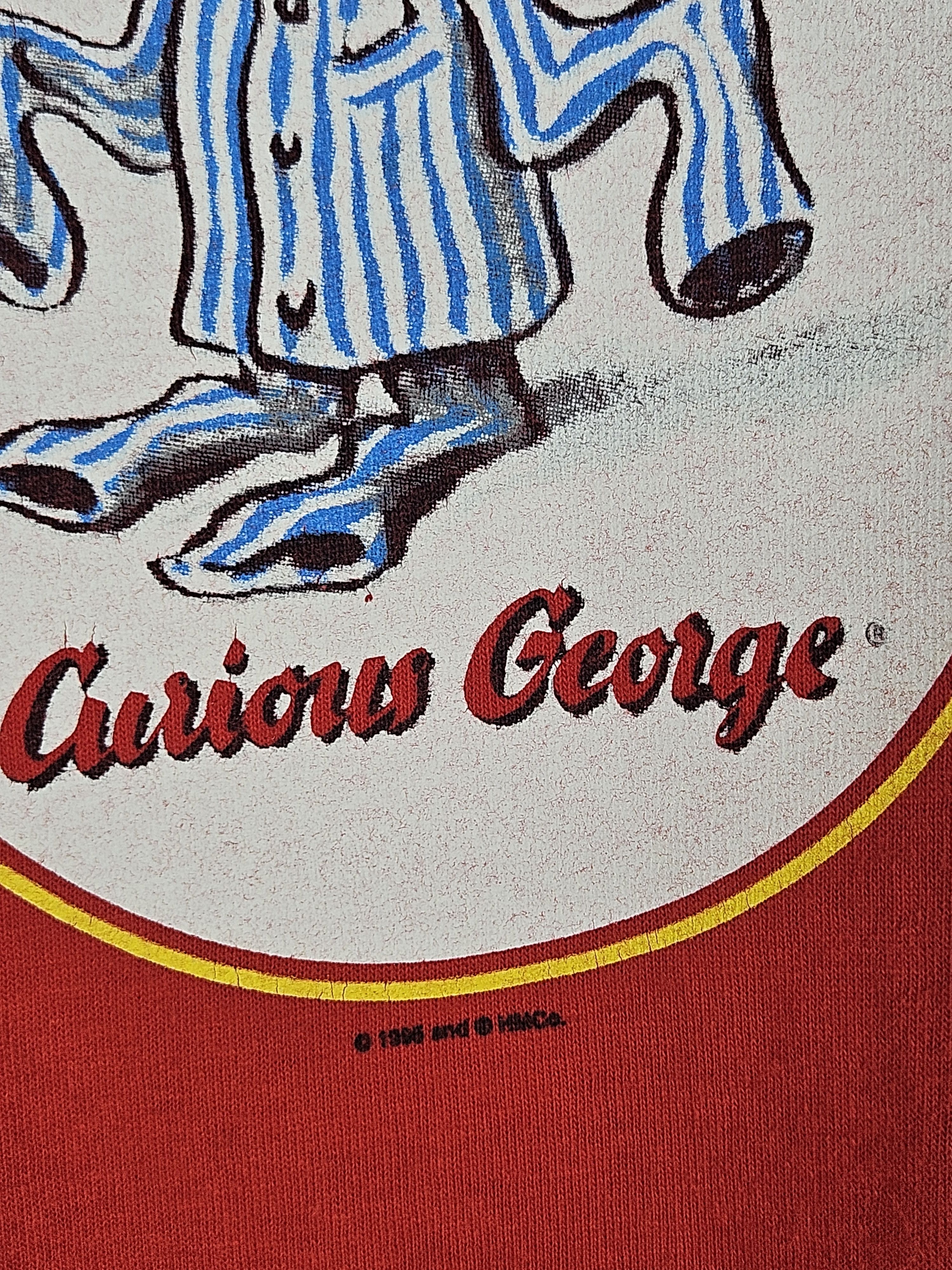 Vintage Vintage Curious George 90s American TV Kids Show shirt Size US L / EU 52-54 / 3 - 4 Thumbnail
