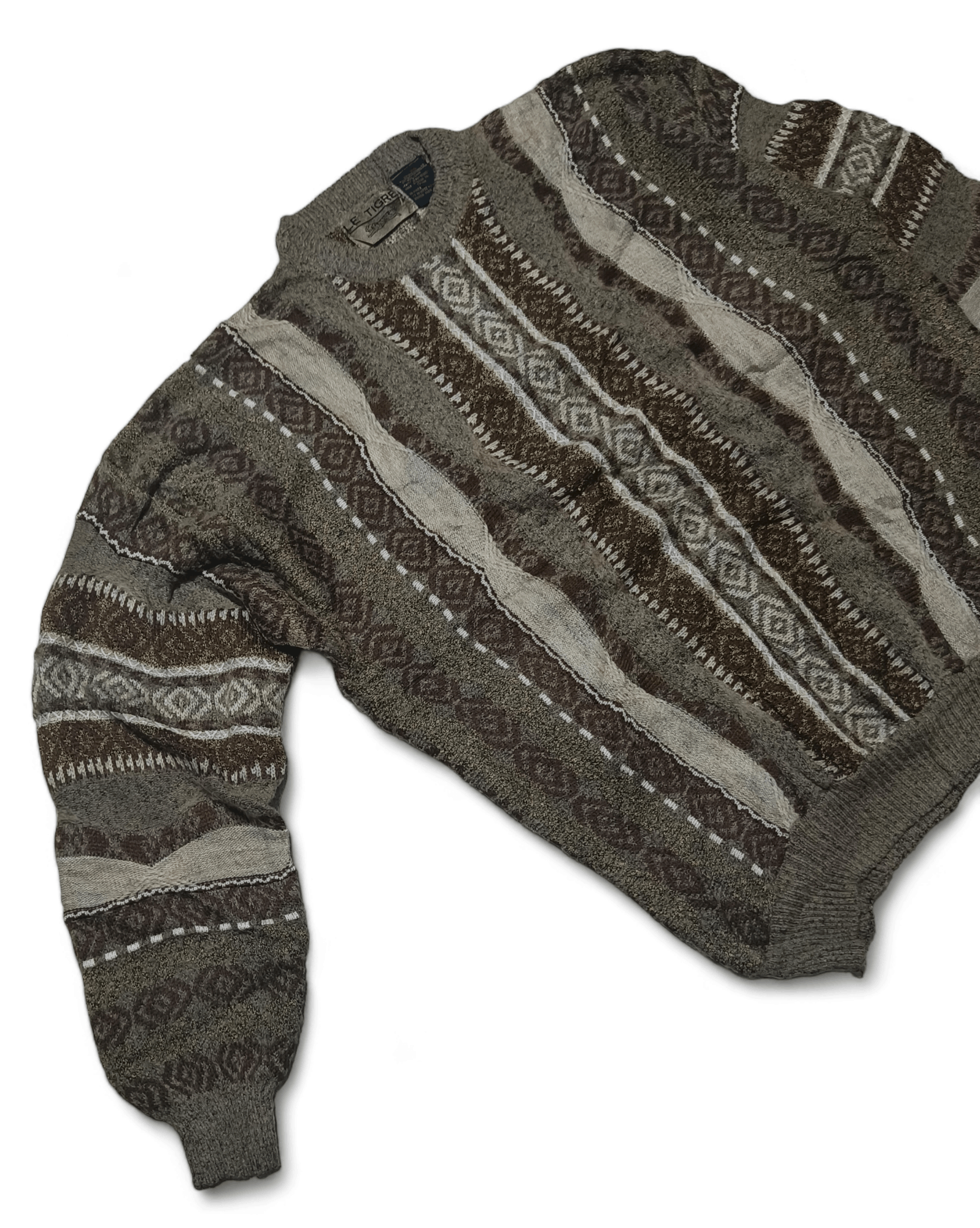 Le TIGRE Vintage LE TIGRE Coogi Inspired Style Biggie Knit Sweater Size US XL / EU 56 / 4 - 5 Thumbnail