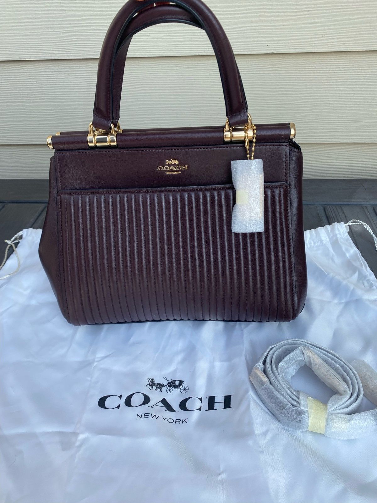 image of Coach Leather Bag in Brown, Women's