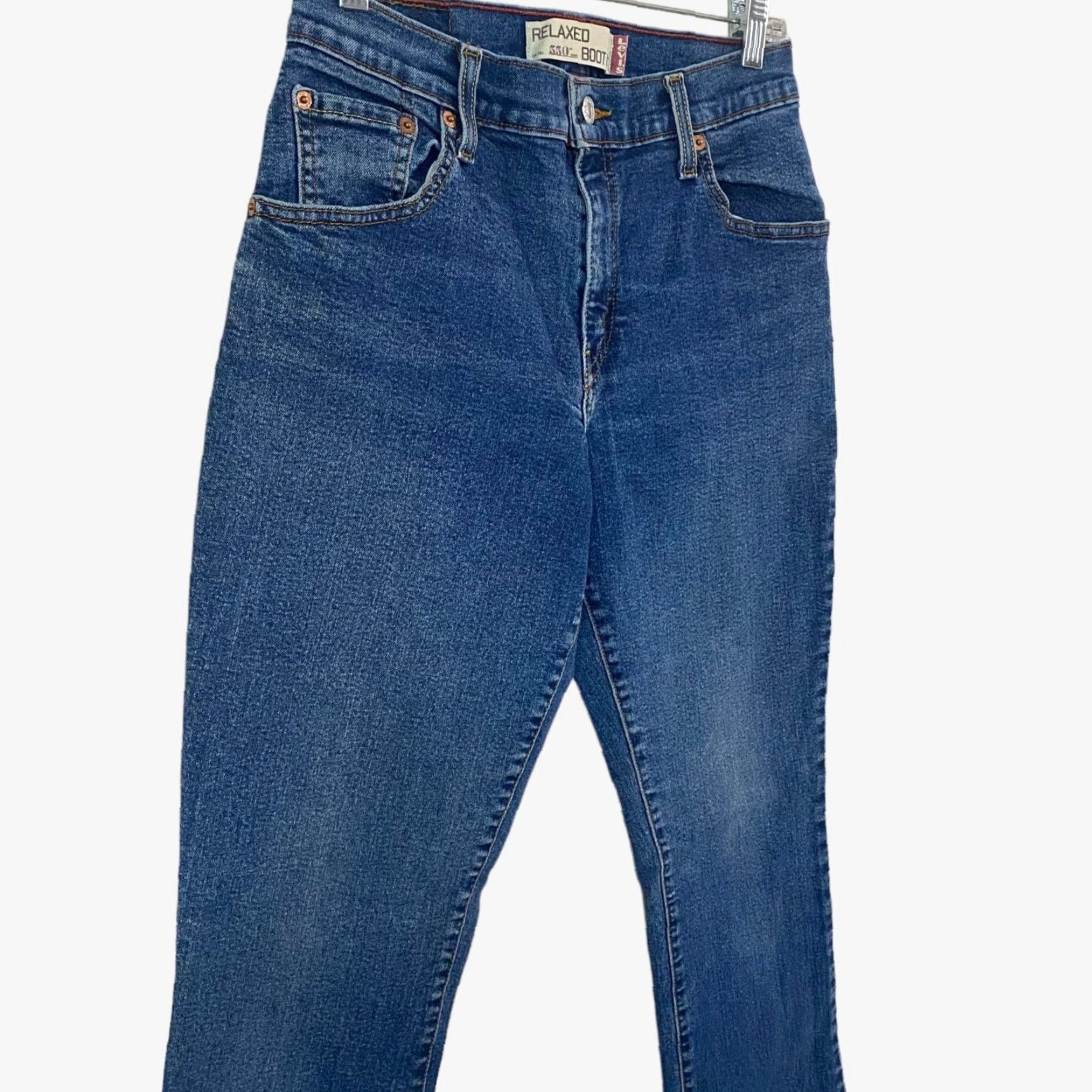 Levi's VINTAGE Levi's 550 Boot Cut Jeans Relaxed Women's 8L Blue Medium Wash Mid-Rise Denim Jeans Women Size 30" / US 8 / IT 44 - 4 Thumbnail