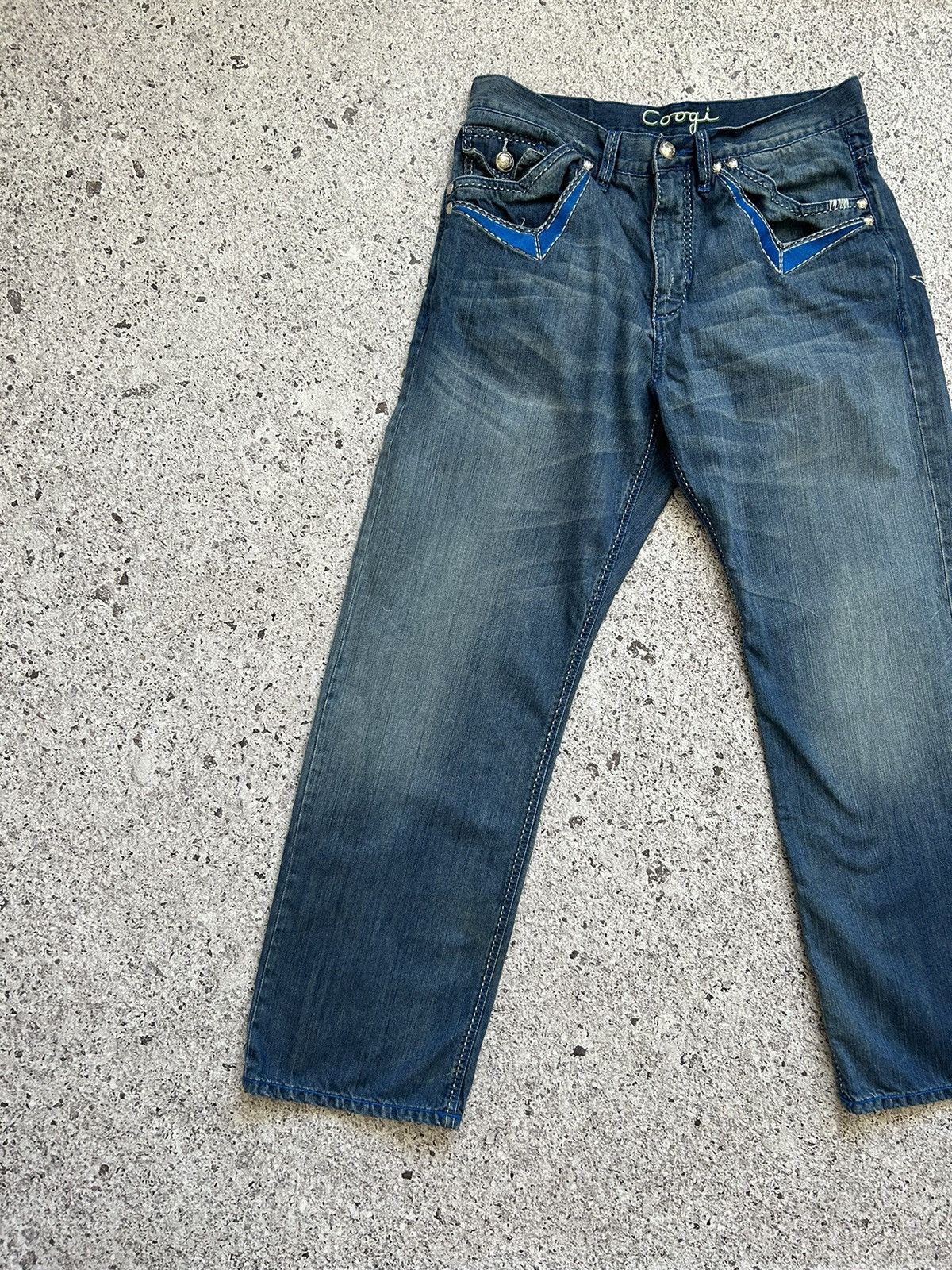 Coogi × JNCO × Vintage Crazy Vintage Y2K Coogi embroidered logo baggy jeans hype Size US 40 / EU 56 - 3 Thumbnail