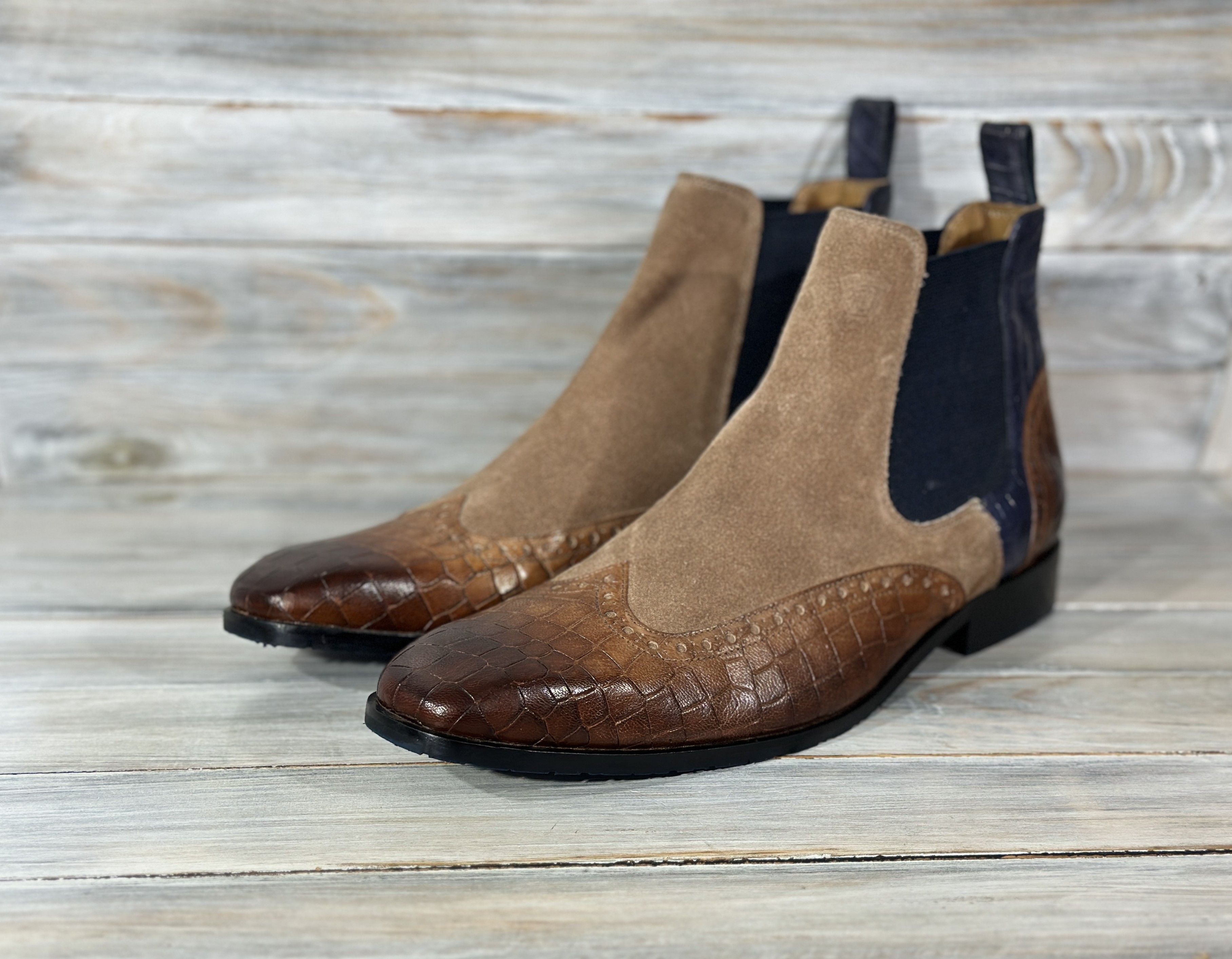 Melvin & Hamilton MELVIN & HAMILTON Rico 12 Chelsea Leather Boots Luxury Brand Size US 11.5 / EU 44-45 - 5 Thumbnail