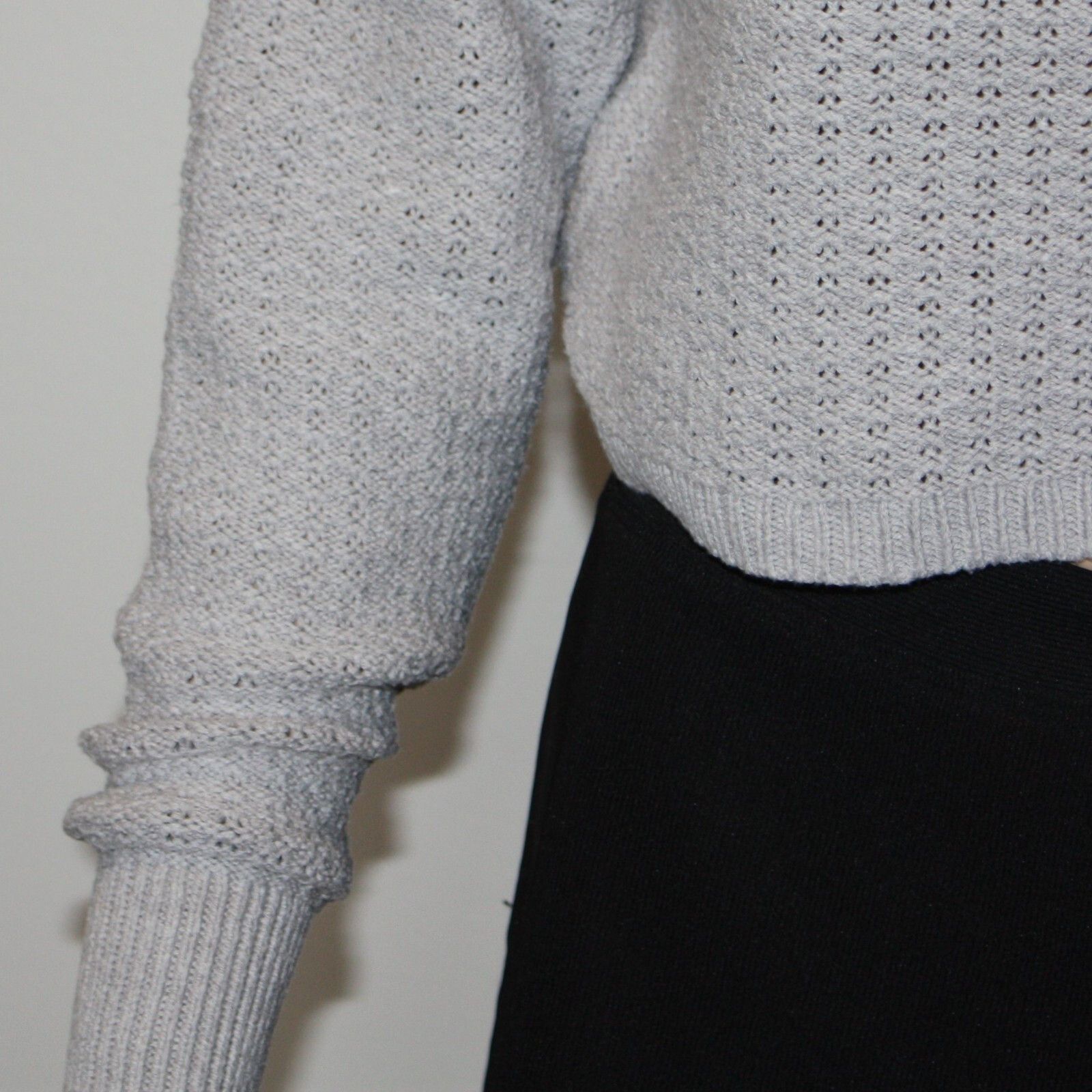Other Abound Textured Cropped Sweater Top in Gray Heather Color Size XS / US 0-2 / IT 36-38 - 5 Thumbnail