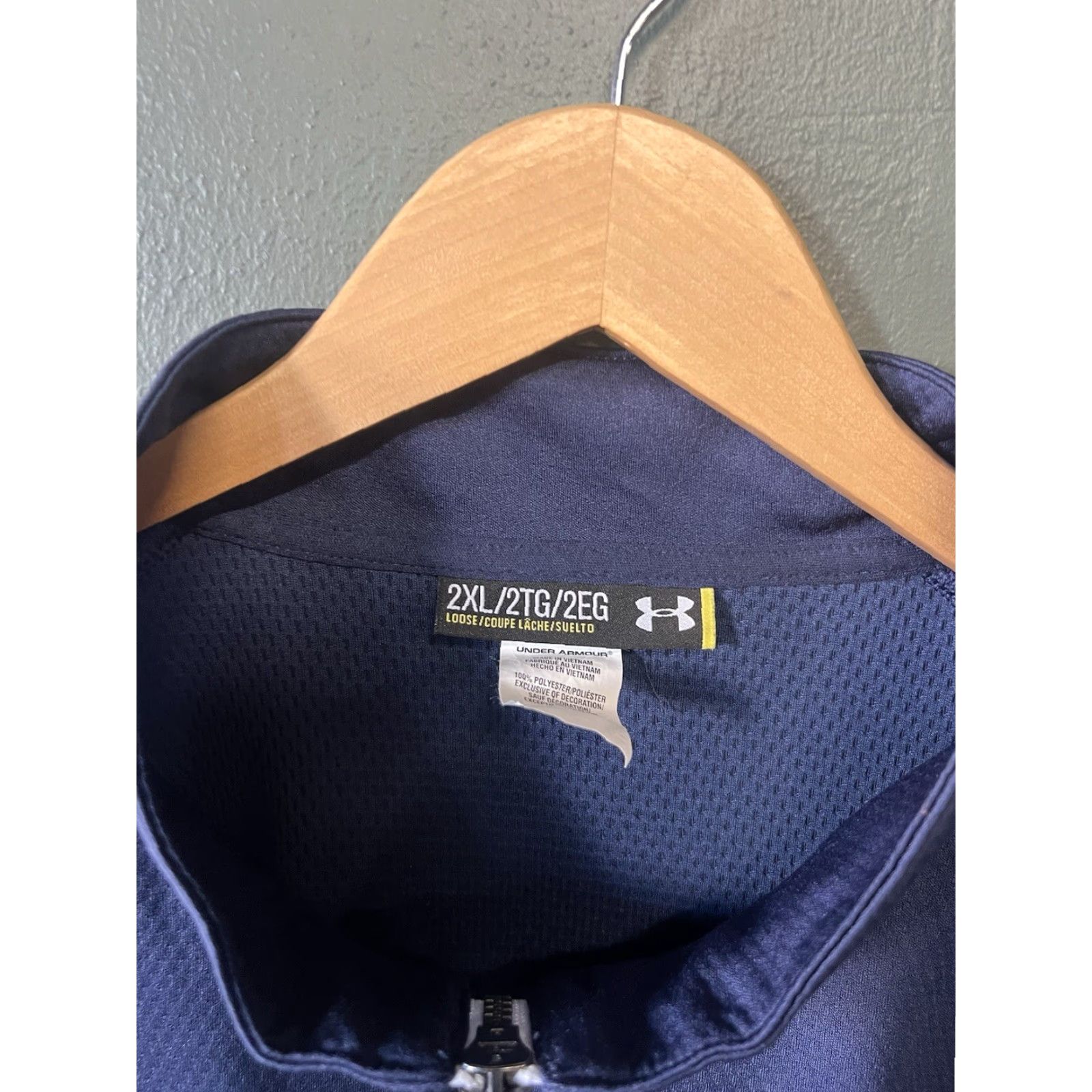 Under Armour Under Armour Mens Blue 1/4 Zip Long Sleeve Pullover Hooded Sweatshirt 2XL Size US XXL / EU 58 / 5 - 3 Thumbnail